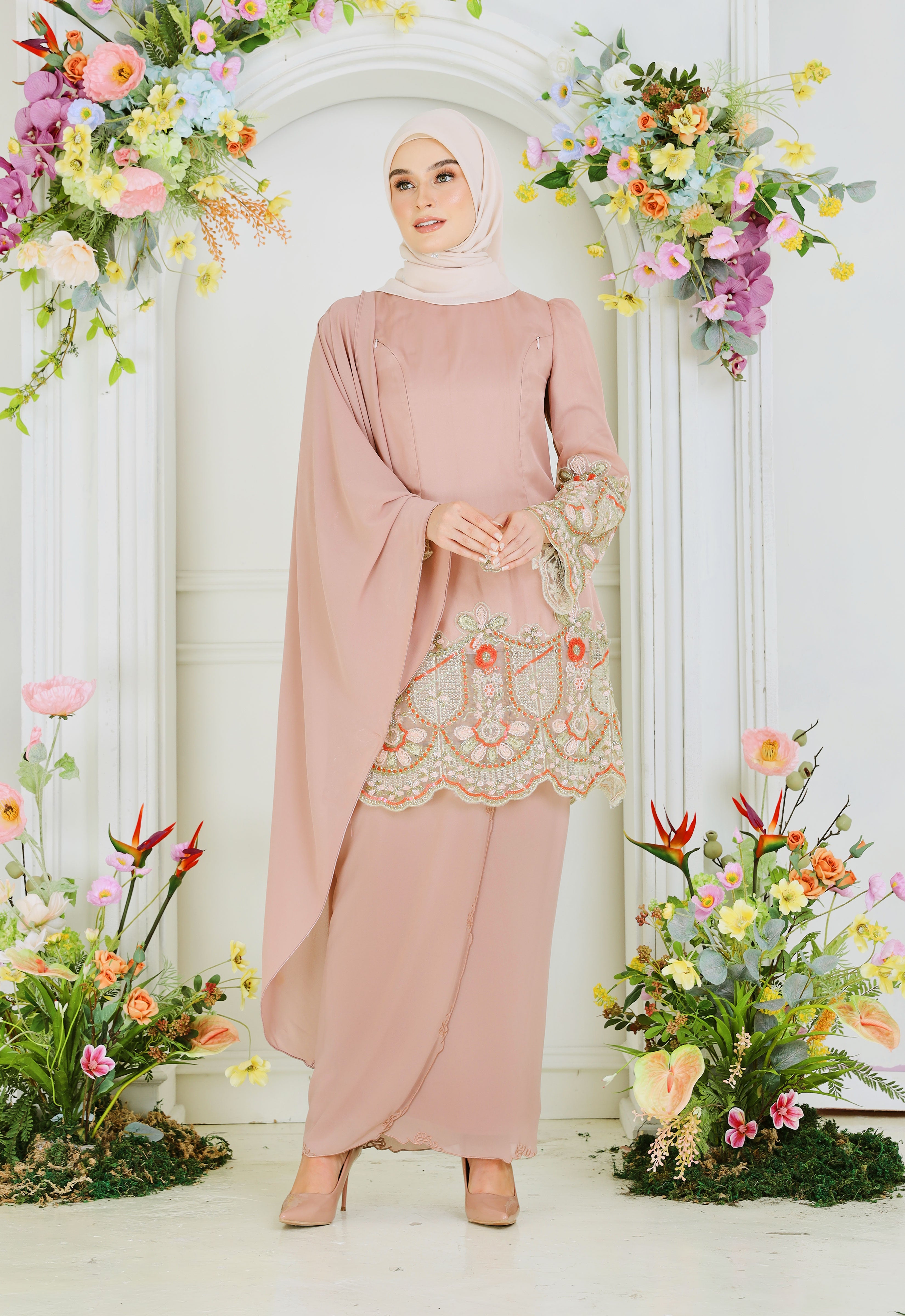NOURA SUPER LUXE KURUNG - DUSTY ROSE