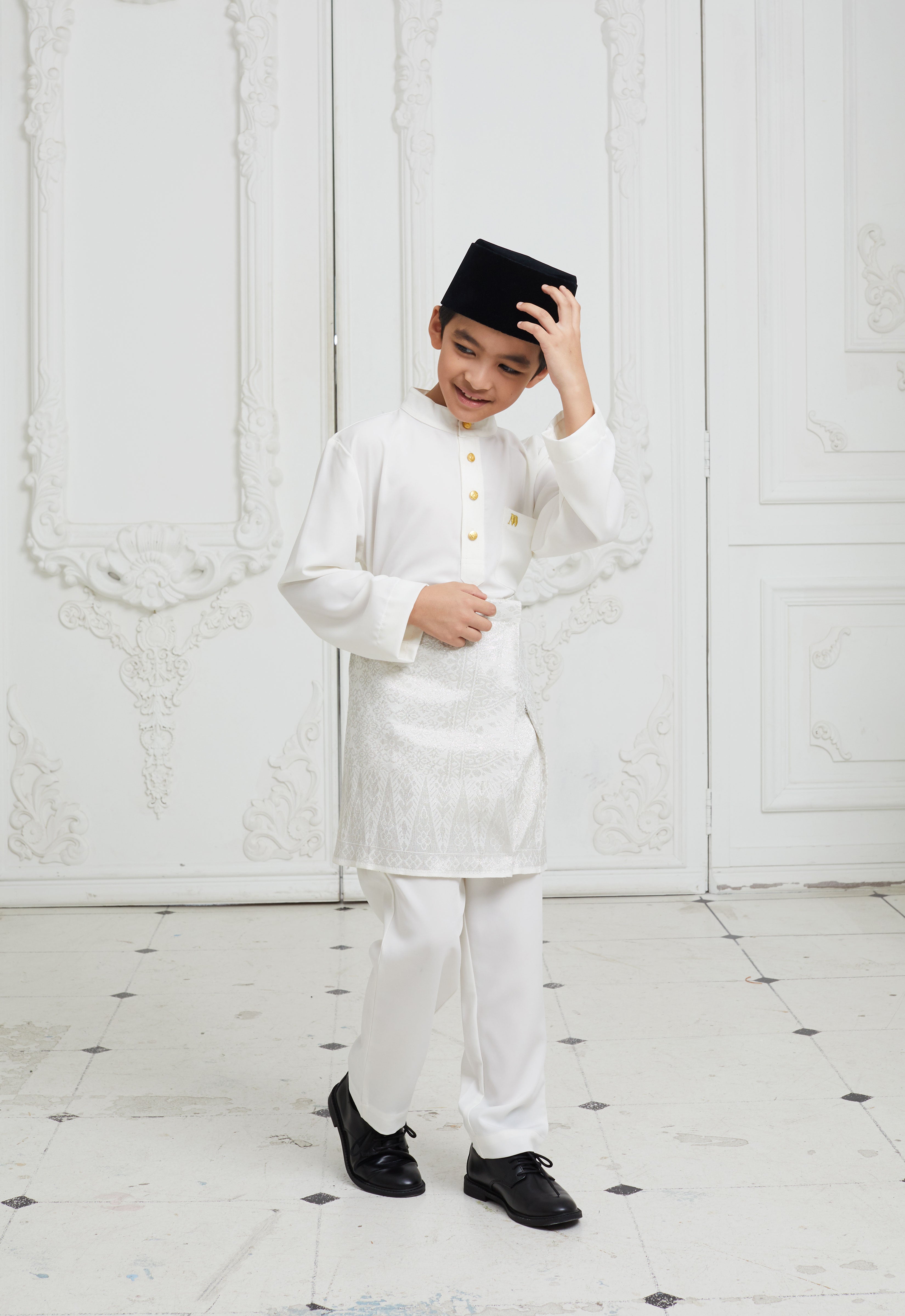 BAJU MELAYU KIDS - OFF WHITE