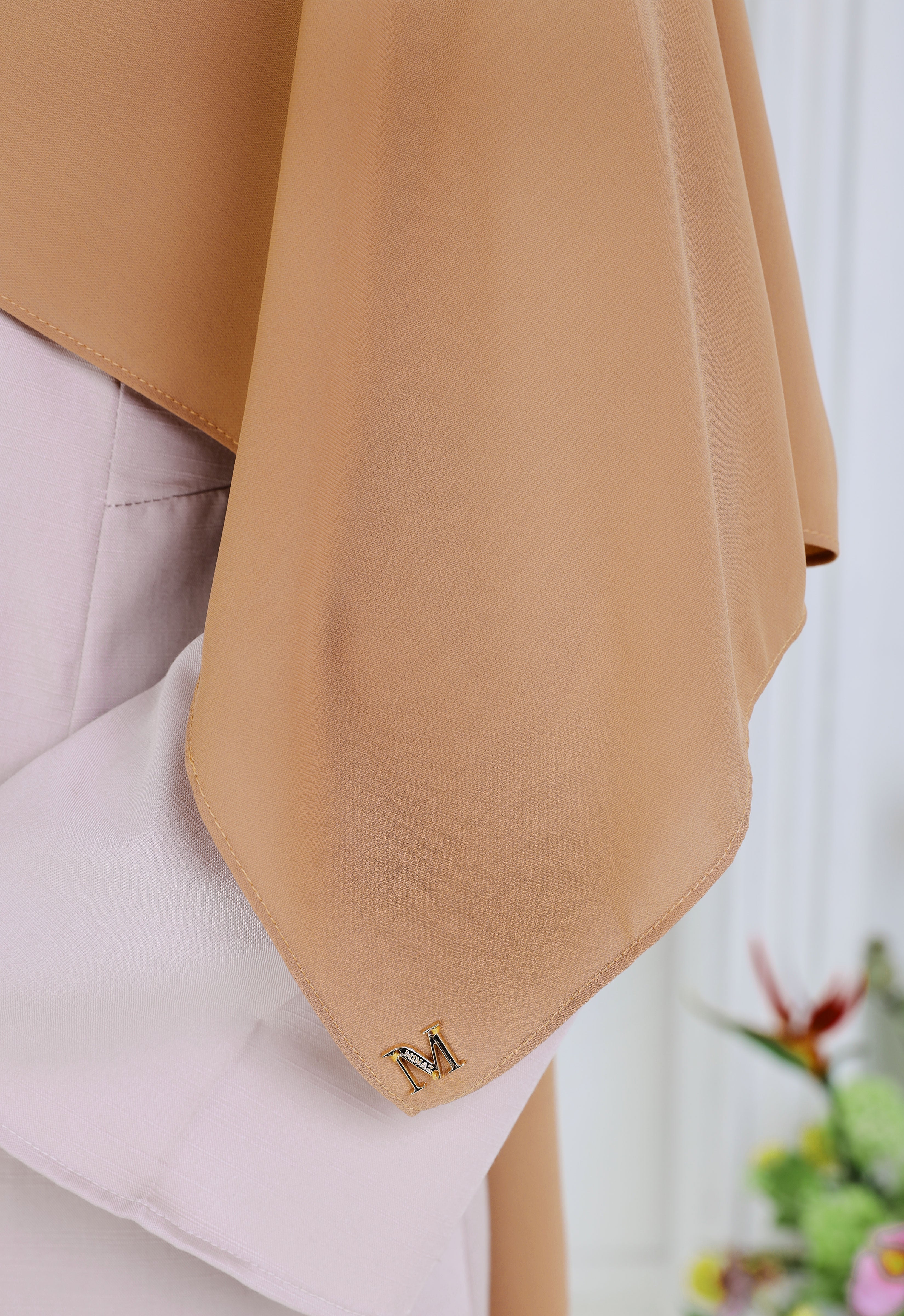 BASIC PLAIN SHAWL - PEACH