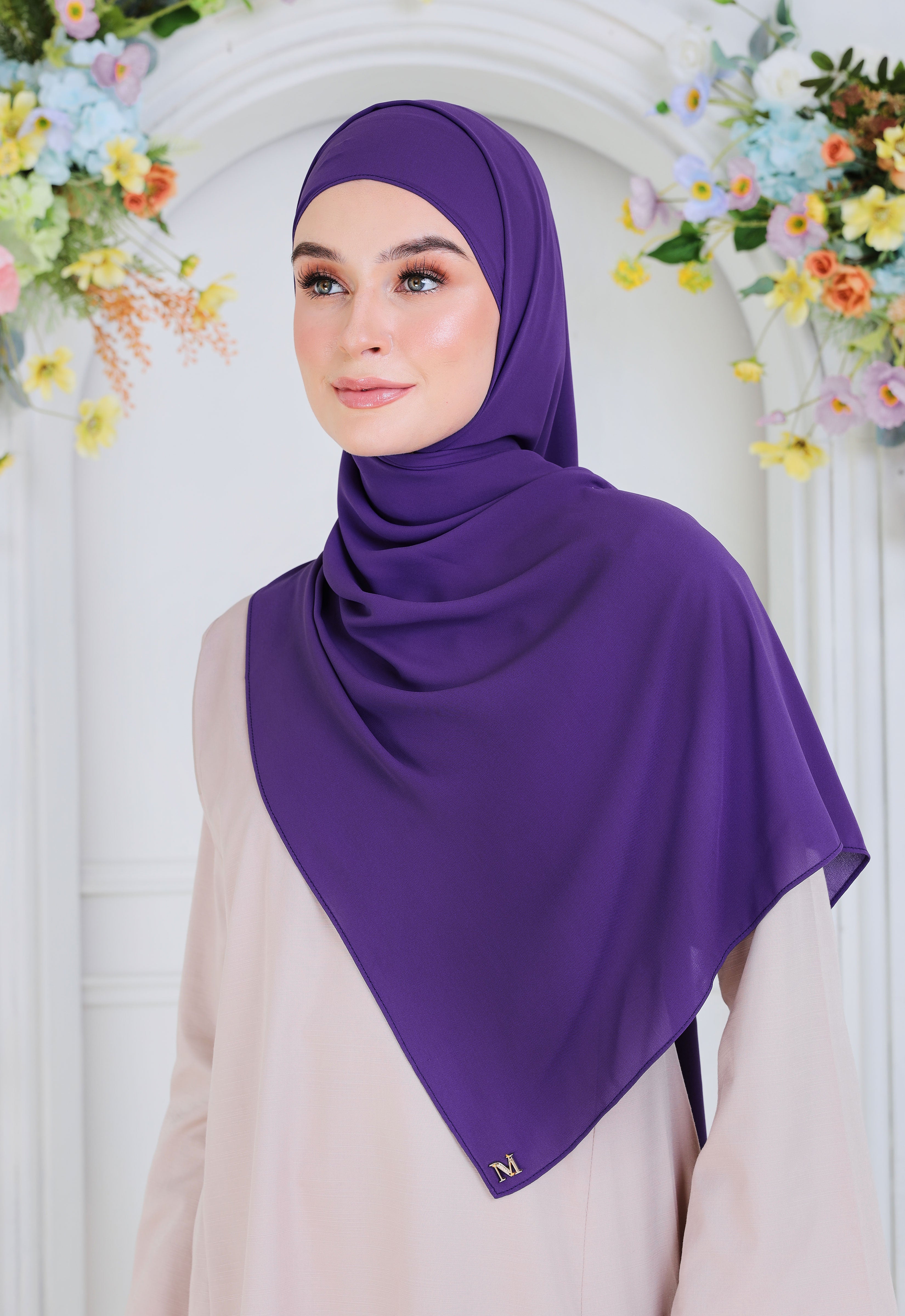 BASIC PLAIN SHAWL - PURPLE