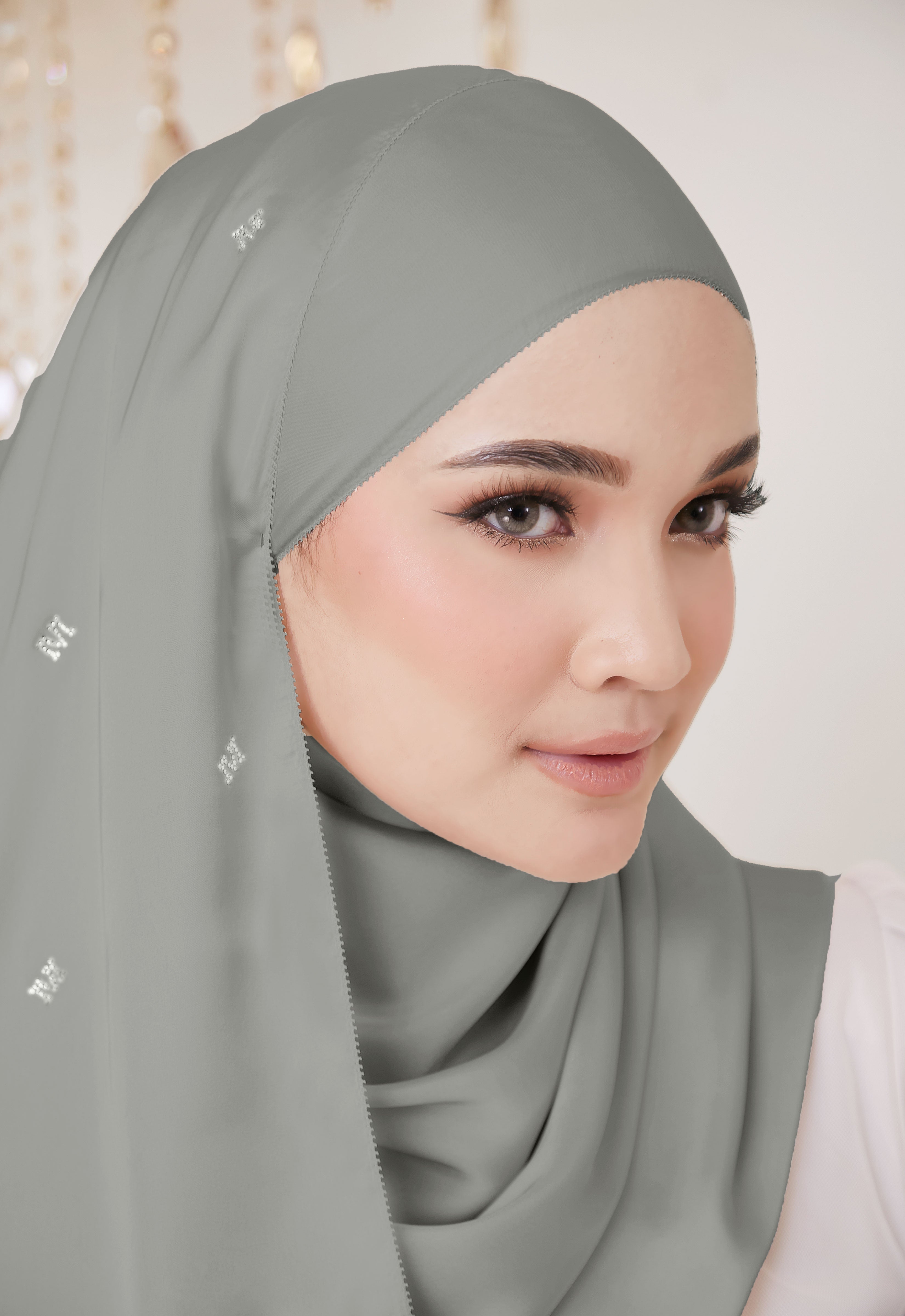 M PLAIN SHAWL - GREY