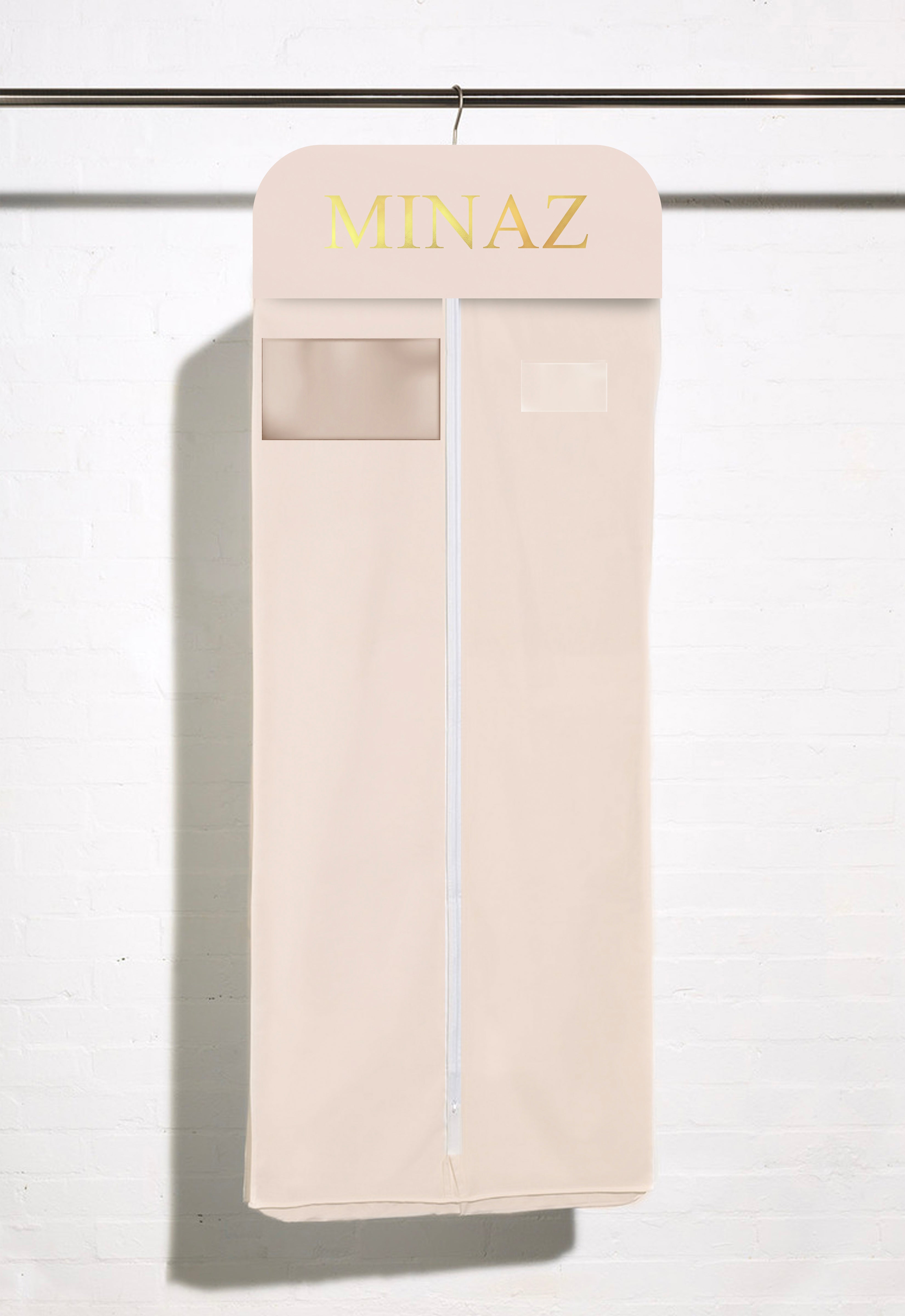MINAZ GARMENT BAG - CREAM