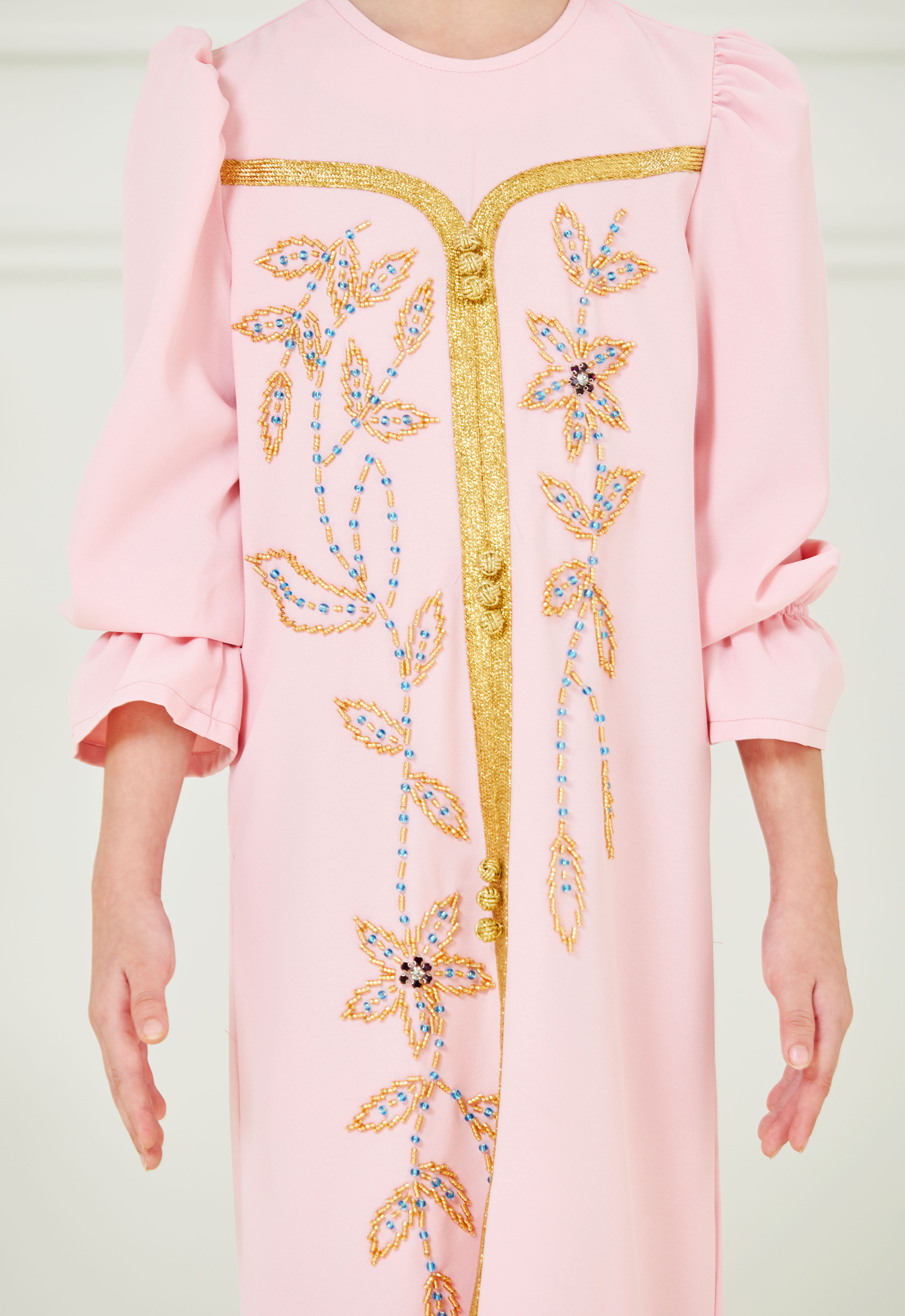 HUMAYRA KIDS ABAYA - SOFT PINK