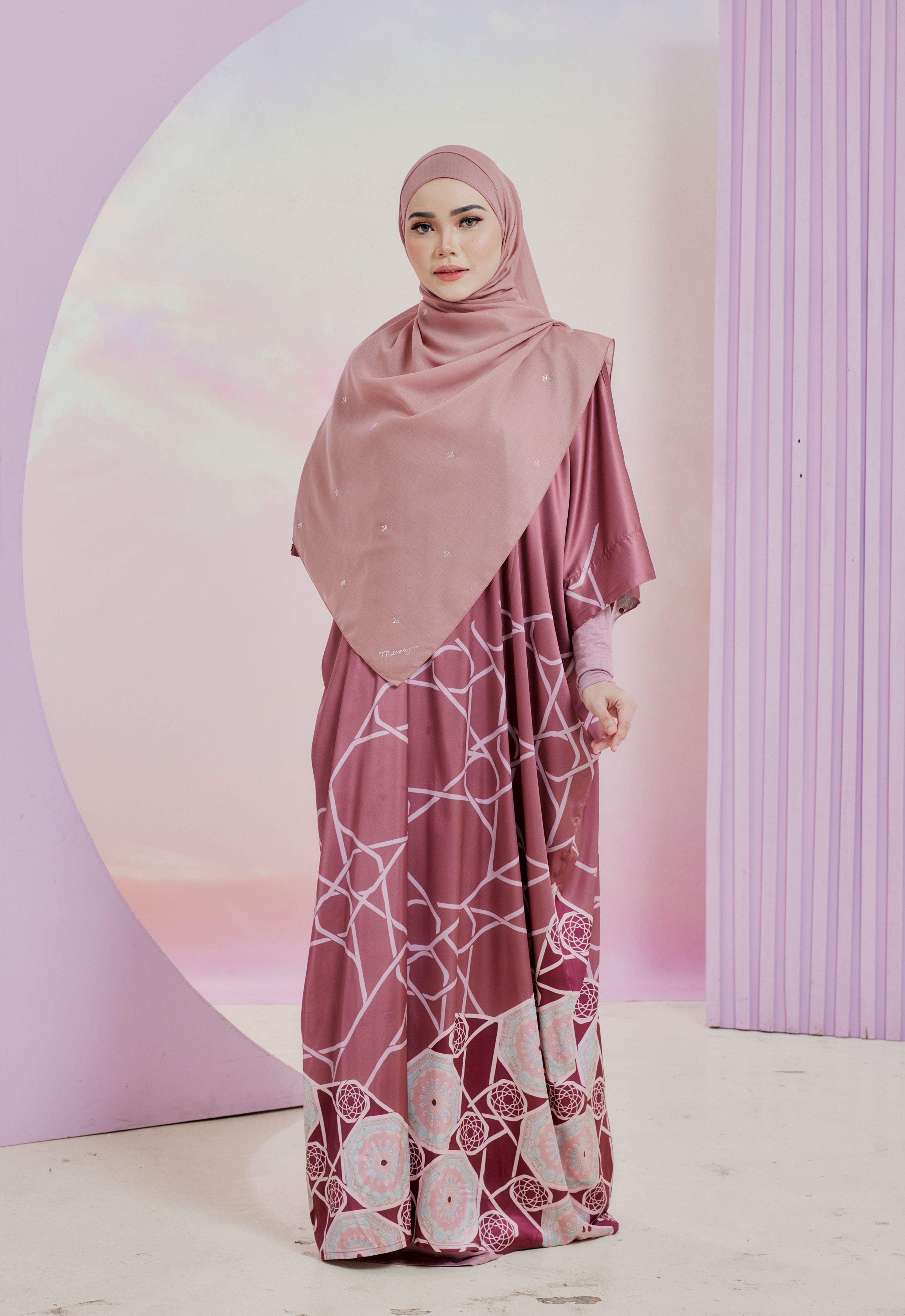 HARAMAIN ABAYA - DARK PLUM