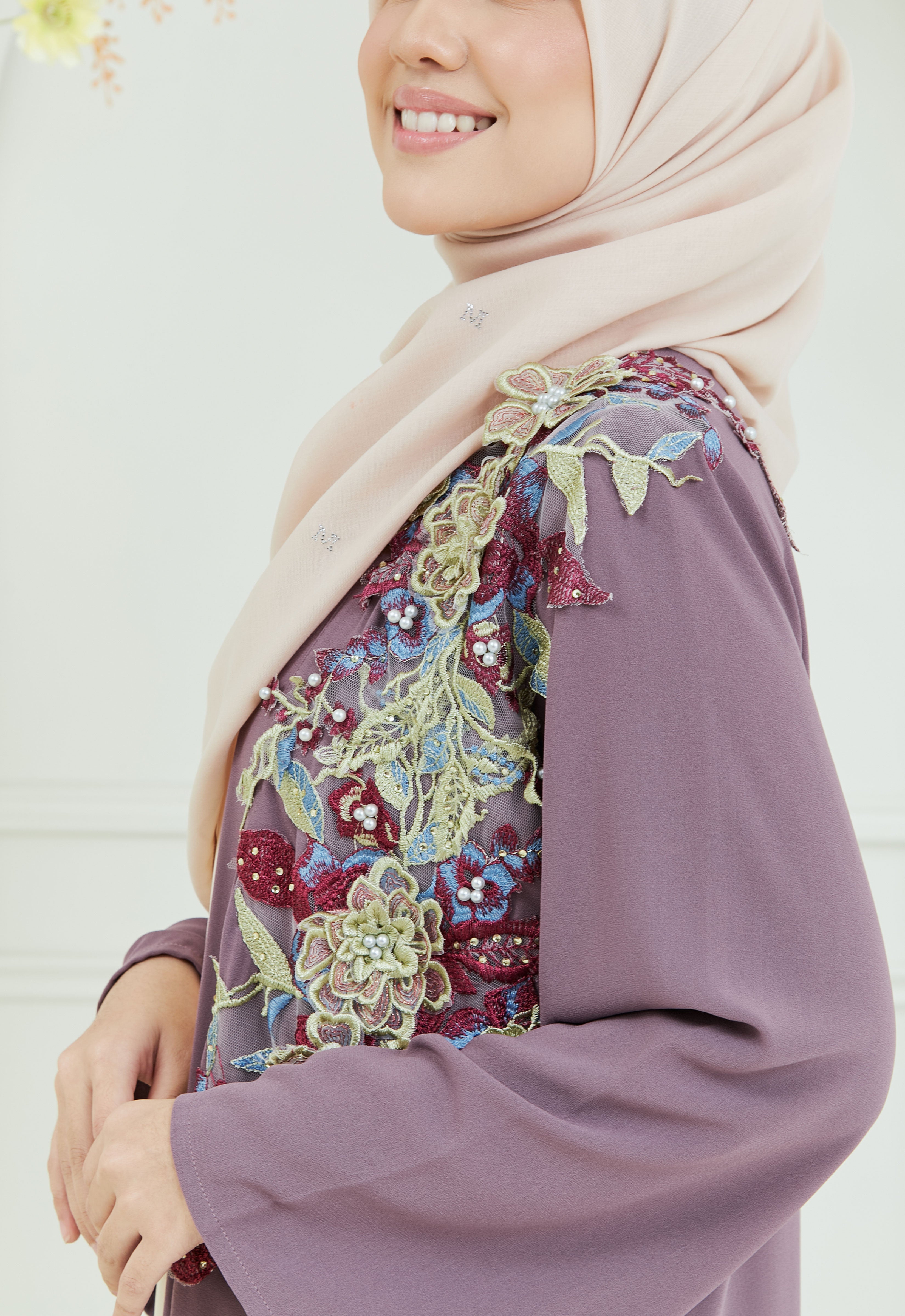 KHADEEJA ABAYA - DUSTY PURPLE
