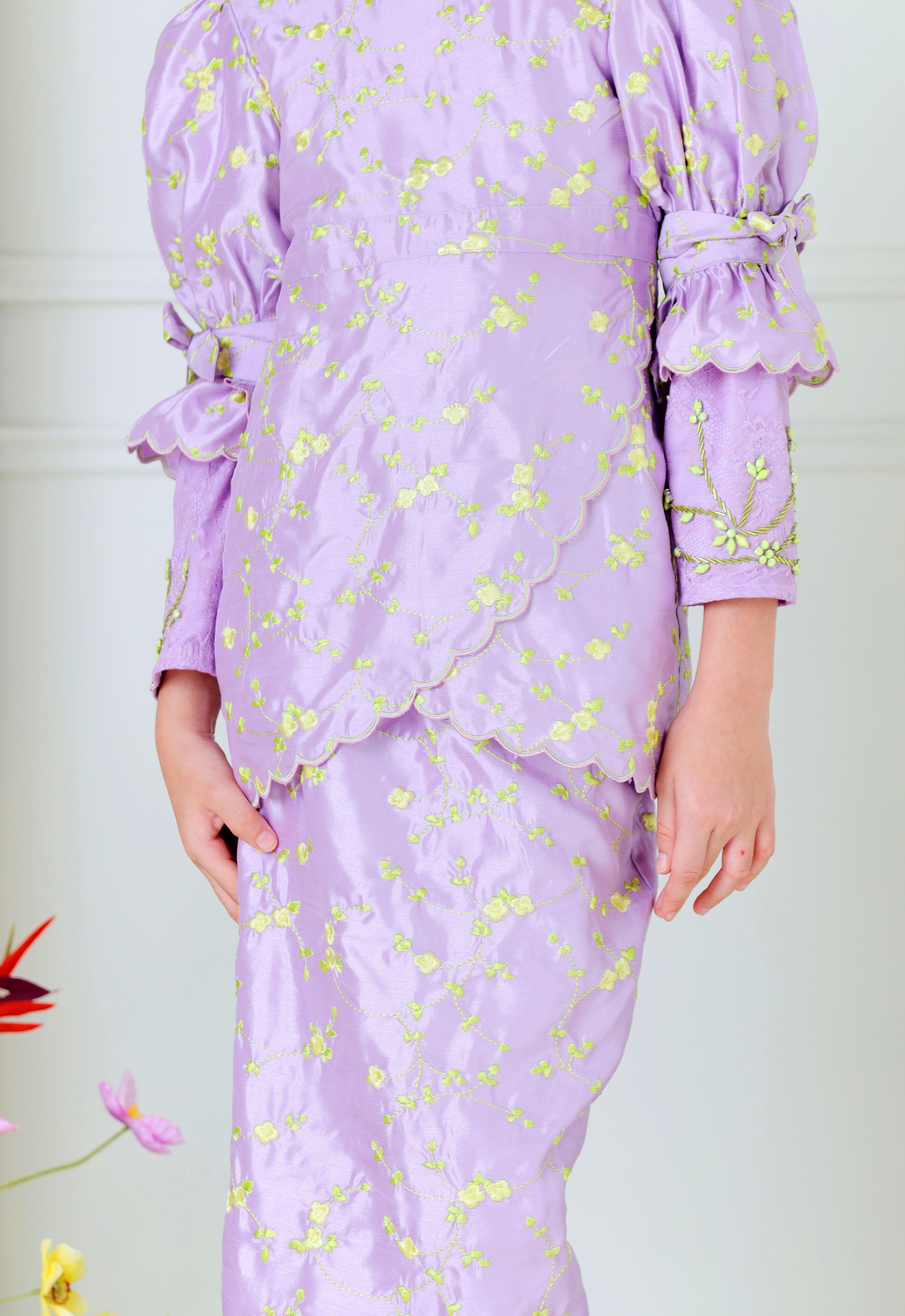 BELINDA LUXE KIDS KURUNG - PURPLE YELLOW