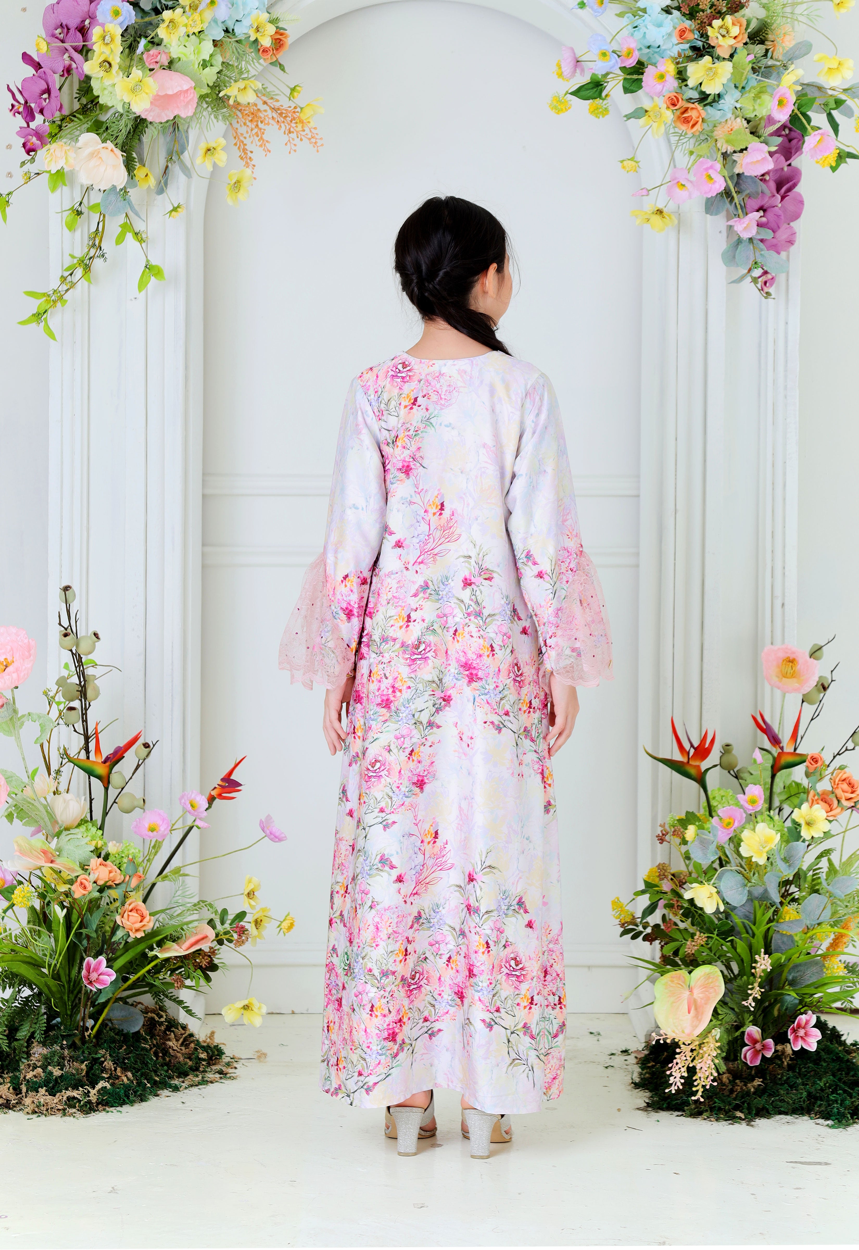 DEENARA KIDS ABAYA - PINK
