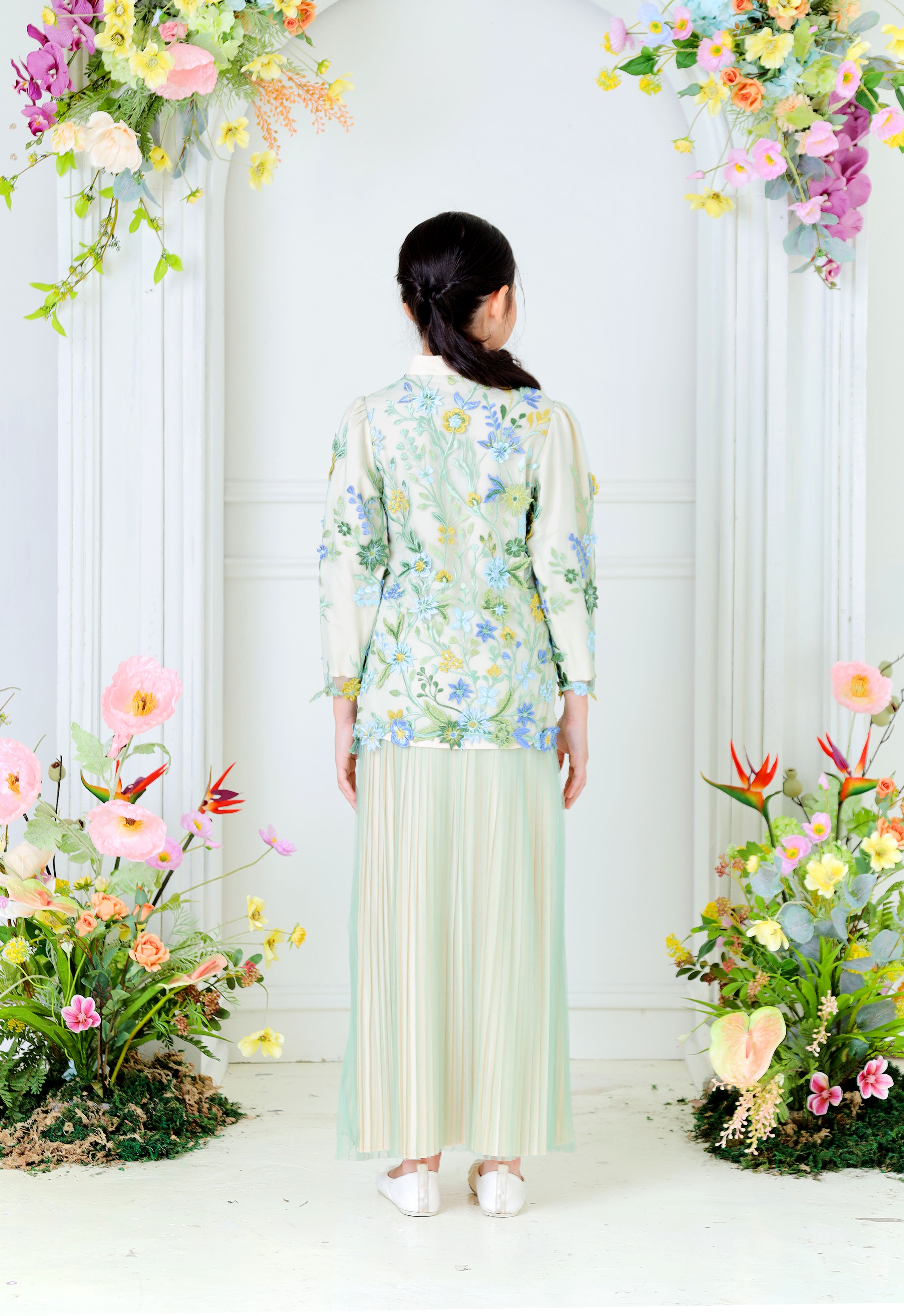 ELVINA LUXE KIDS MINI KURUNG - GREEN