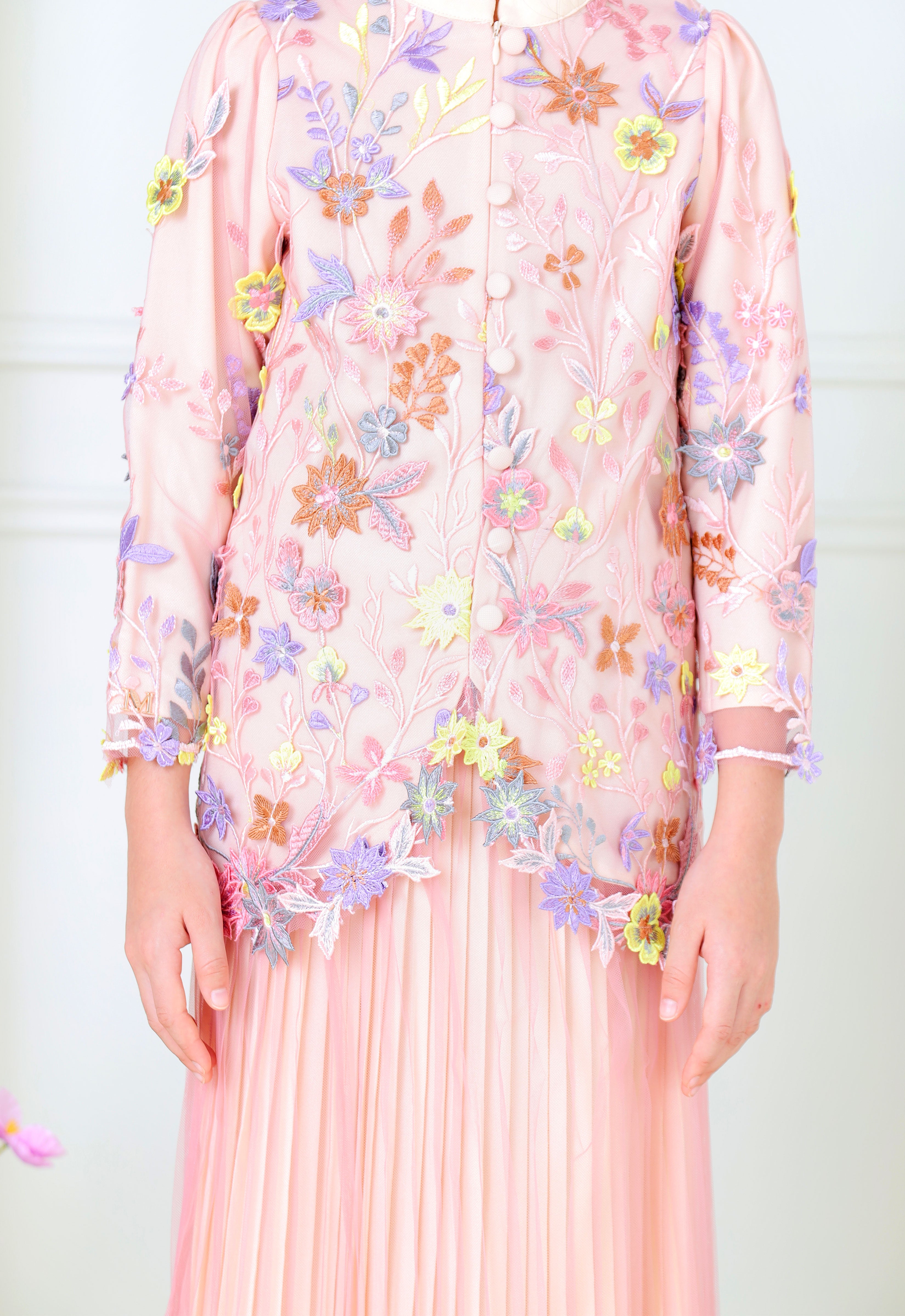 ELVINA LUXE KIDS MINI KURUNG - PINK