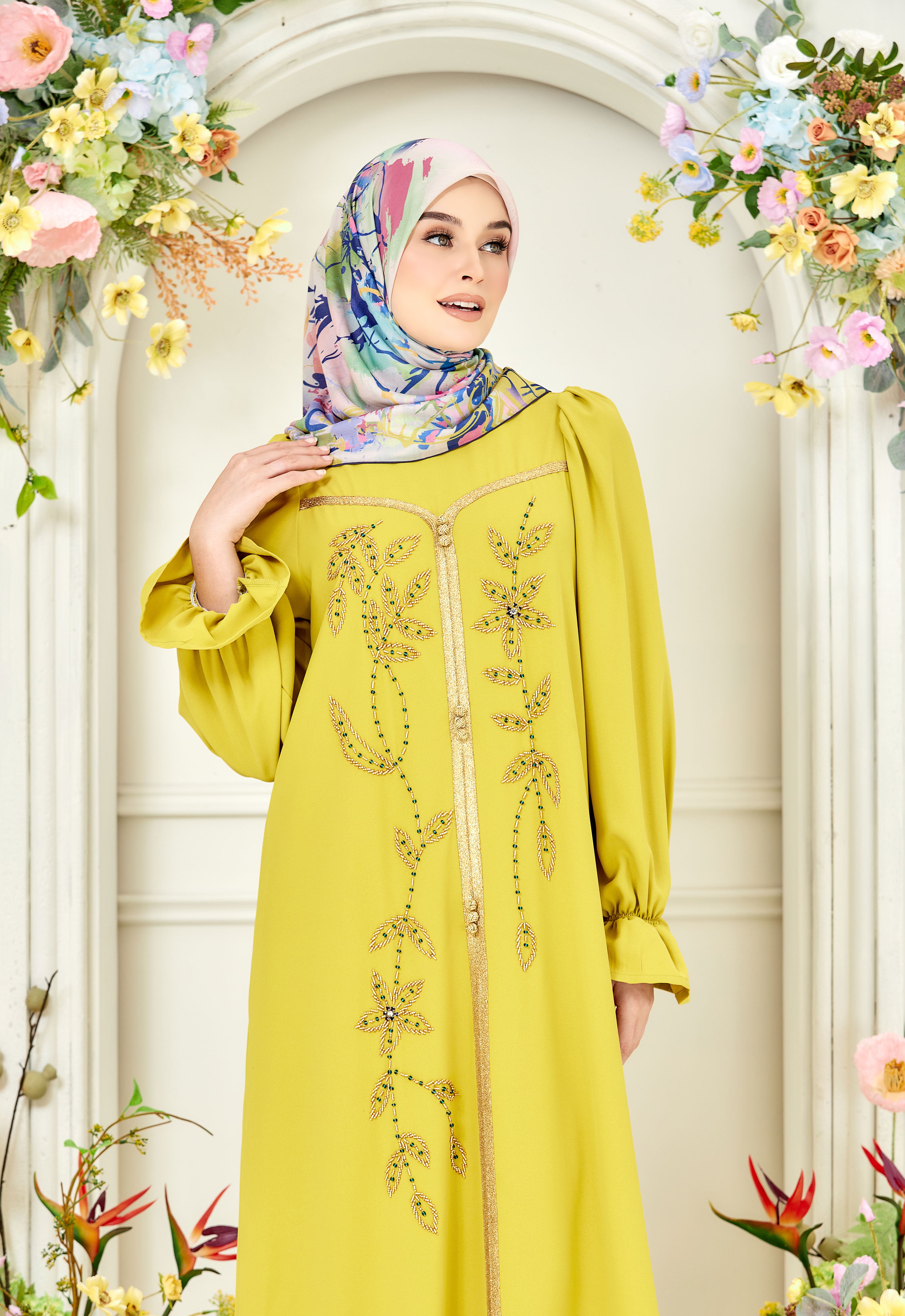 HUMAYRA ABAYA - GREEN