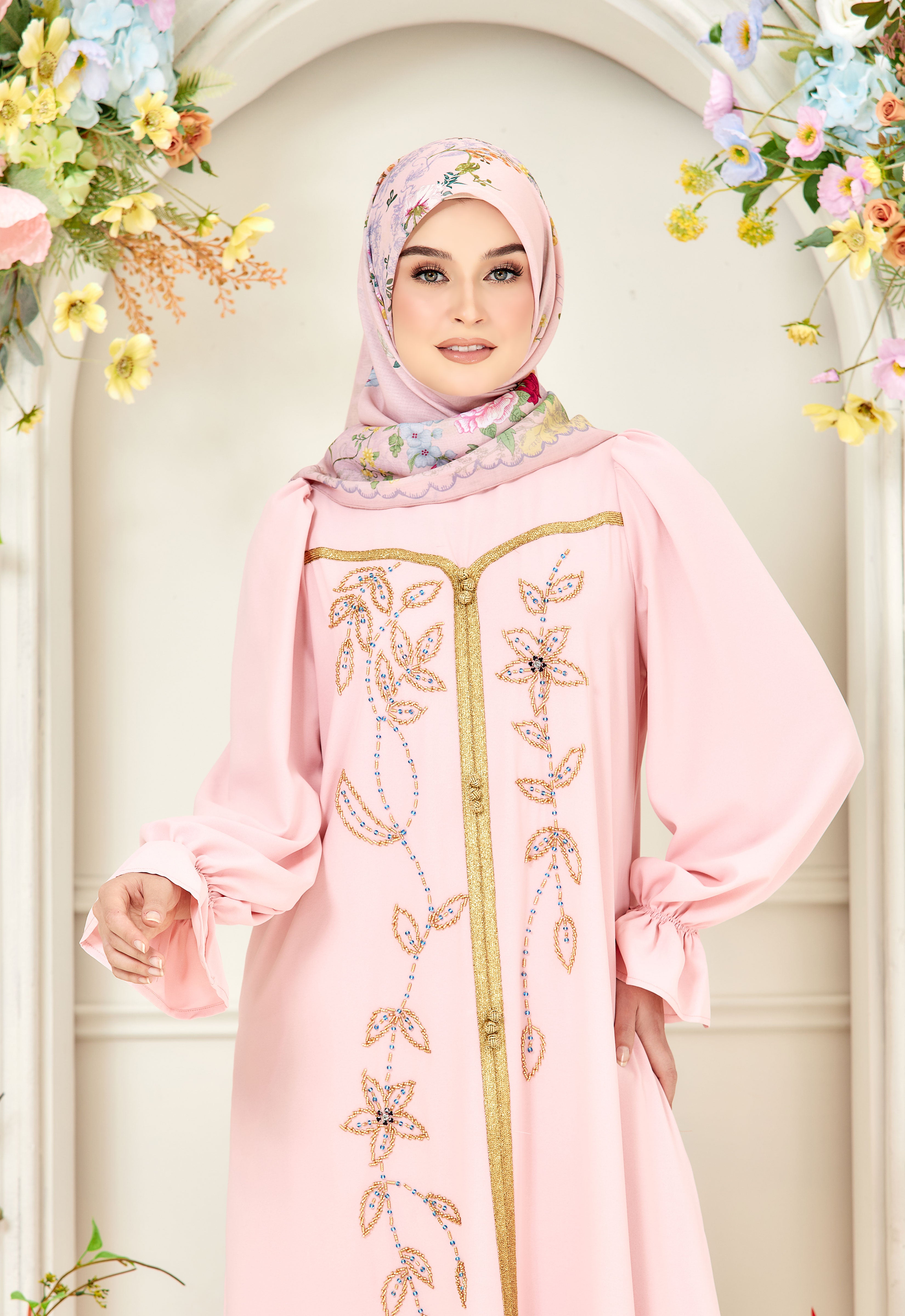HUMAYRA ABAYA - SOFT PINK
