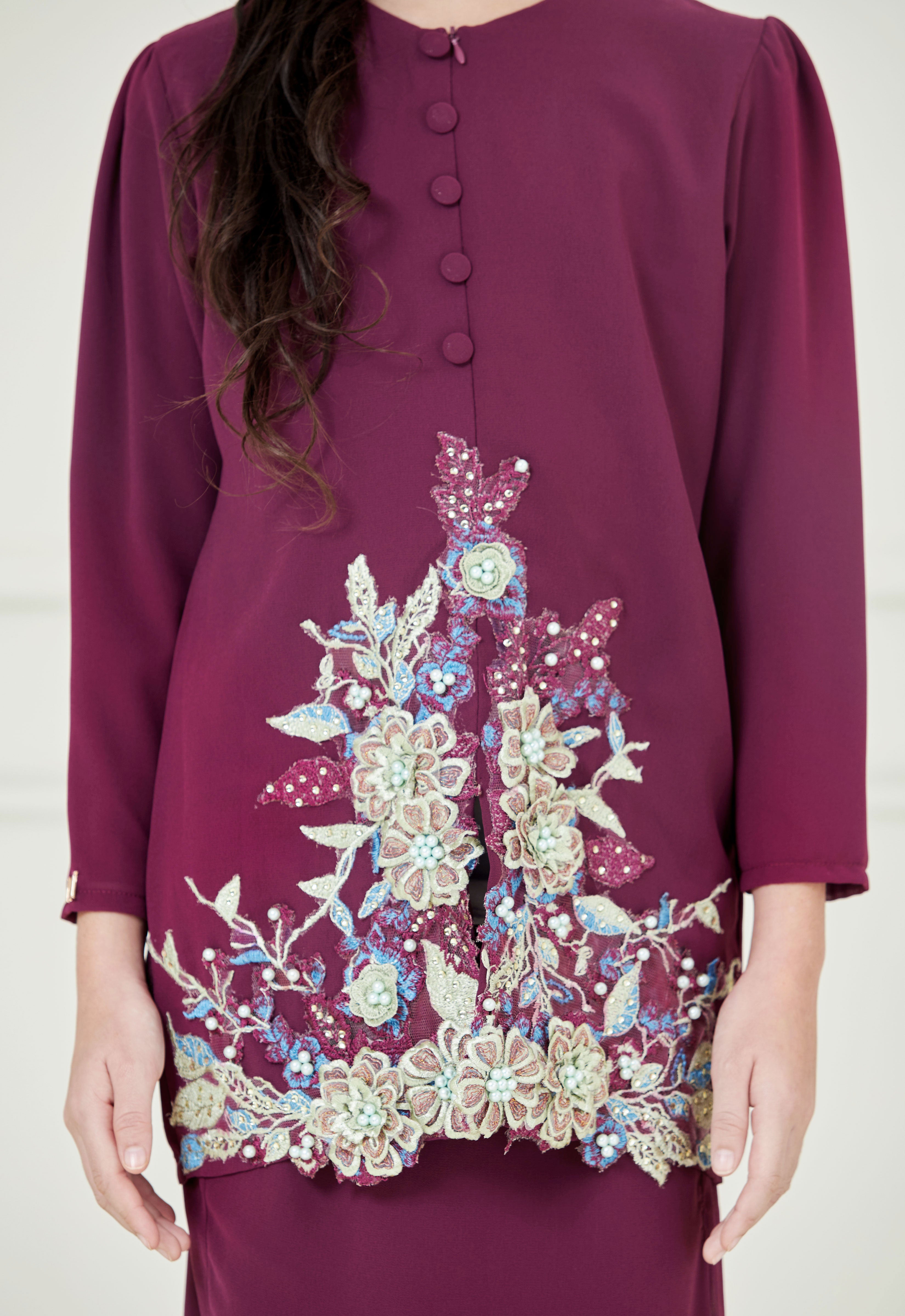 KHADEEJA KIDS KEBAYA - MANGOSTEEN