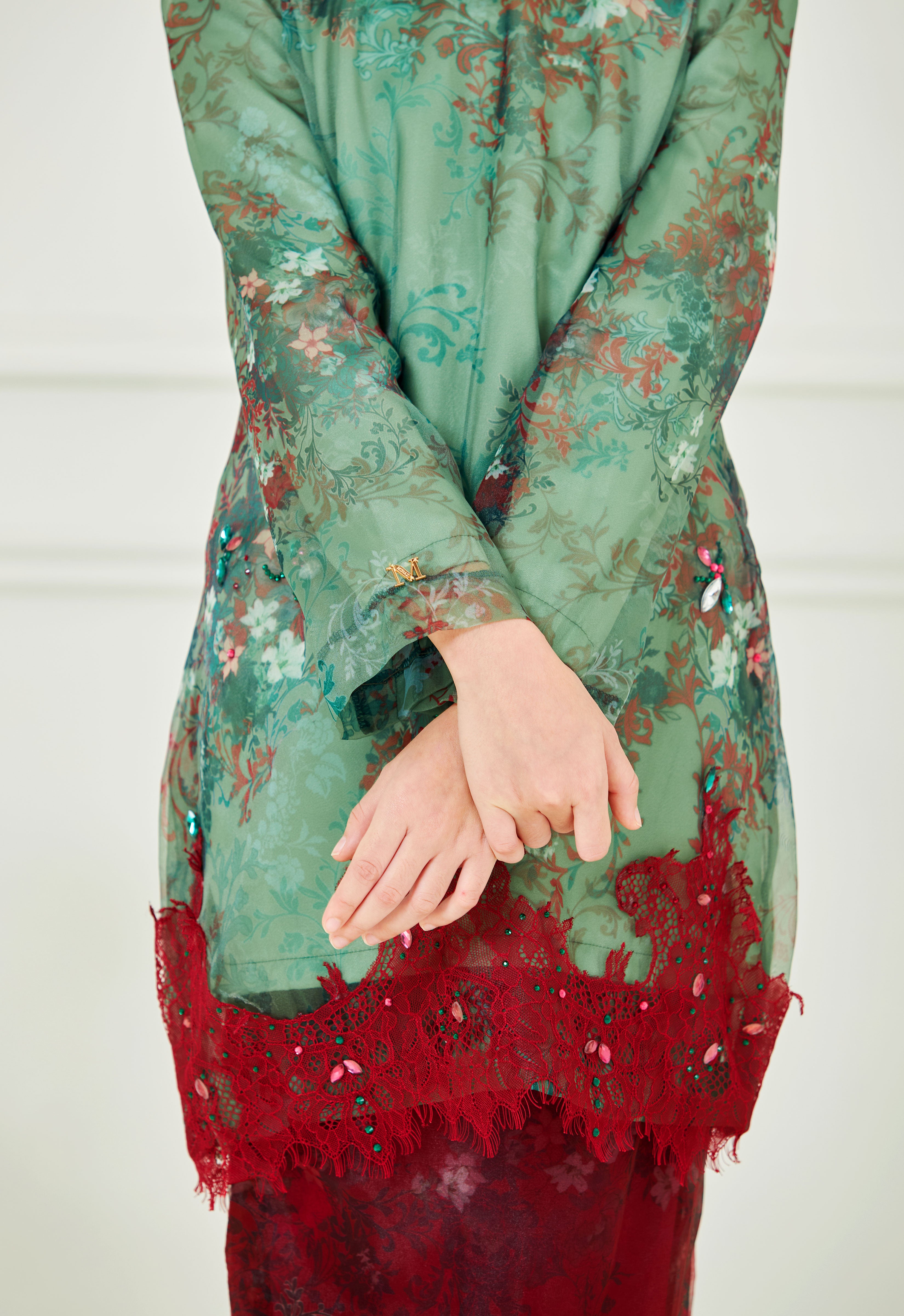 ROZELLA KIDS RIAW KURUNG - RED GREEN