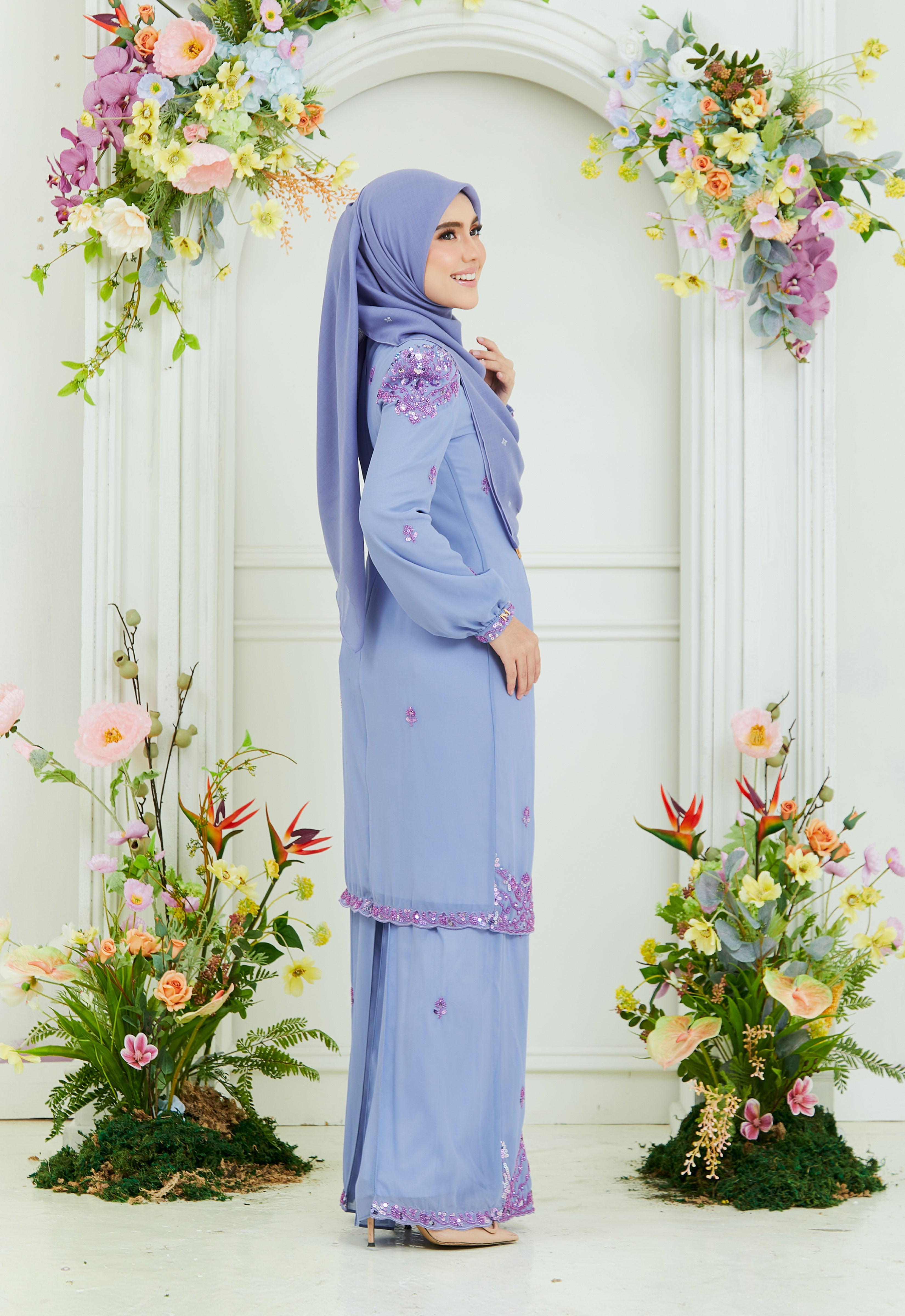 AISYAA LUXE KURUNG - DUSTY PURPLE