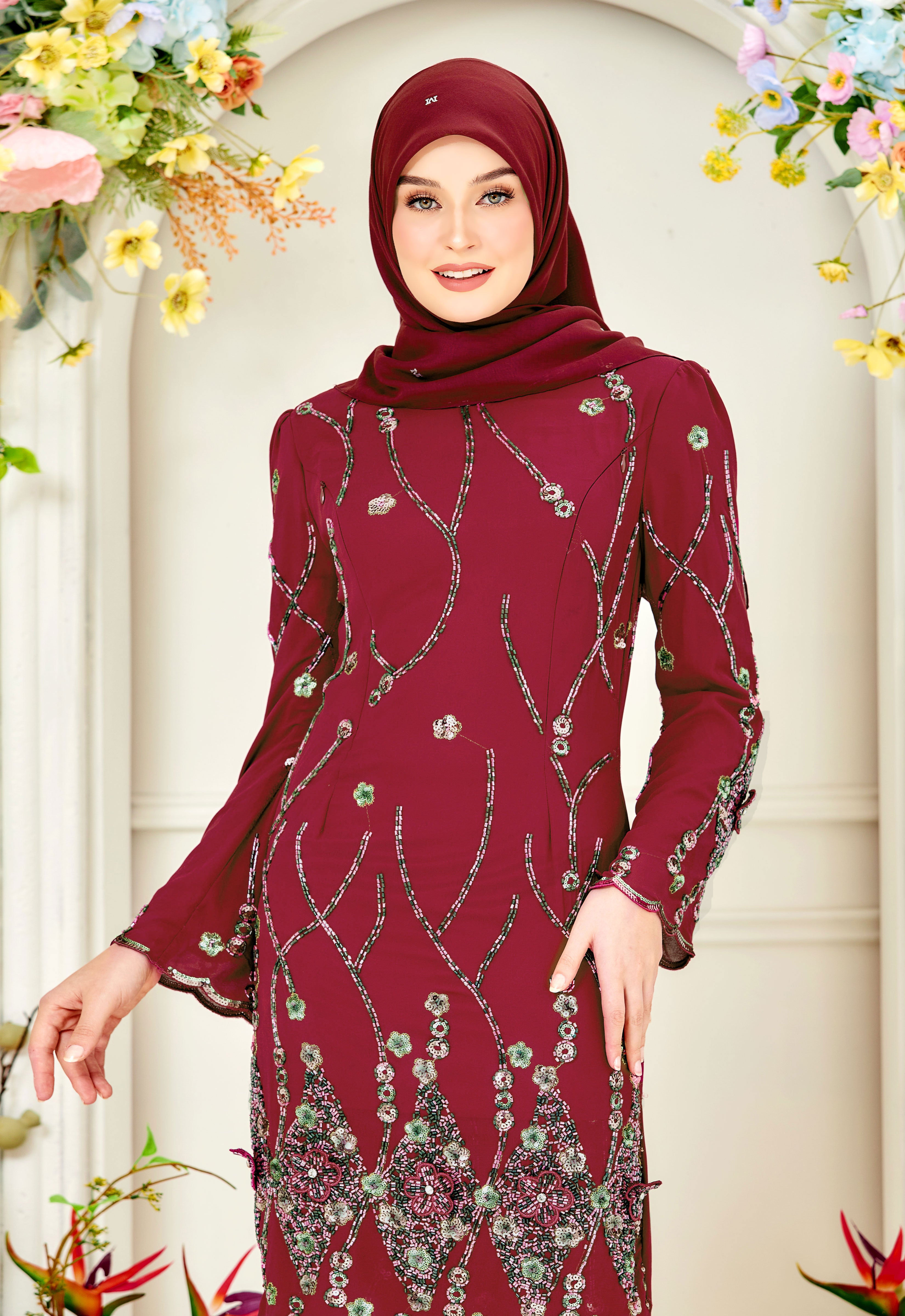 WAFIYAA SUPER LUXE KURUNG - MAGENTA