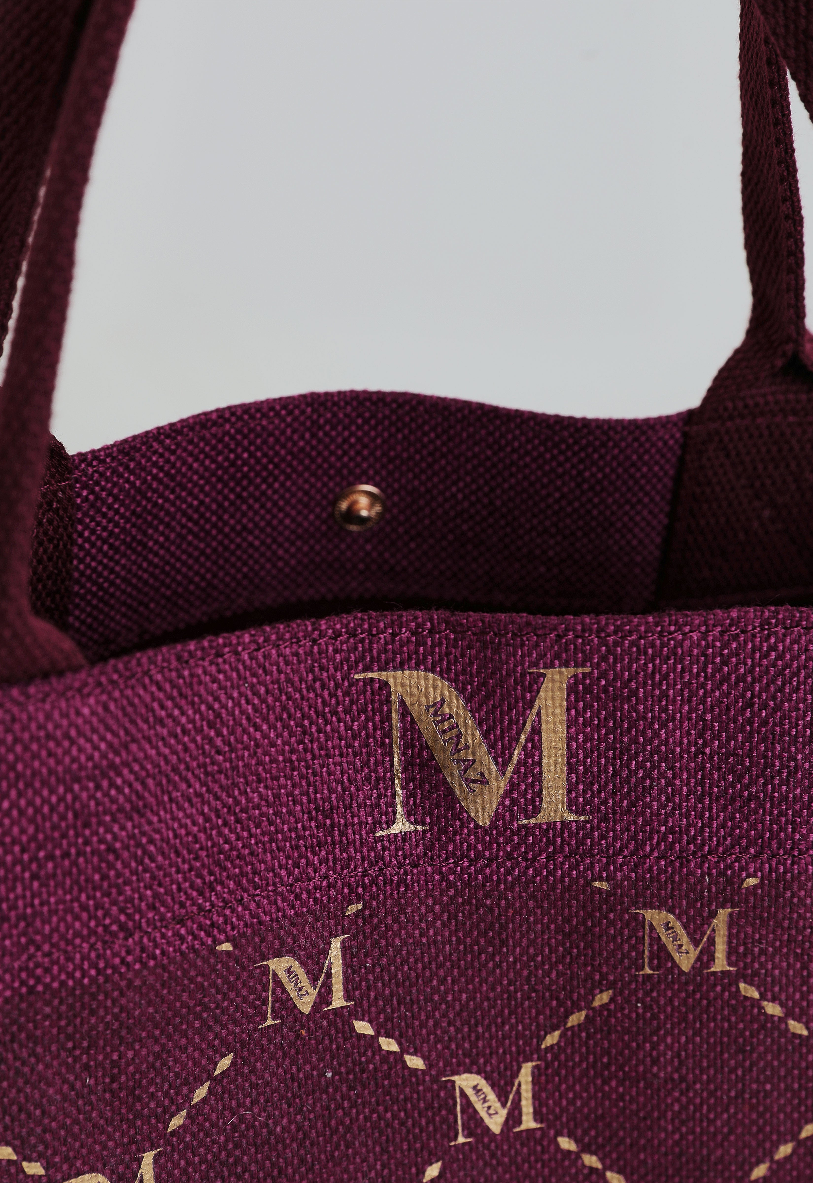 MONOGRAM TOTEBAG - MAROON