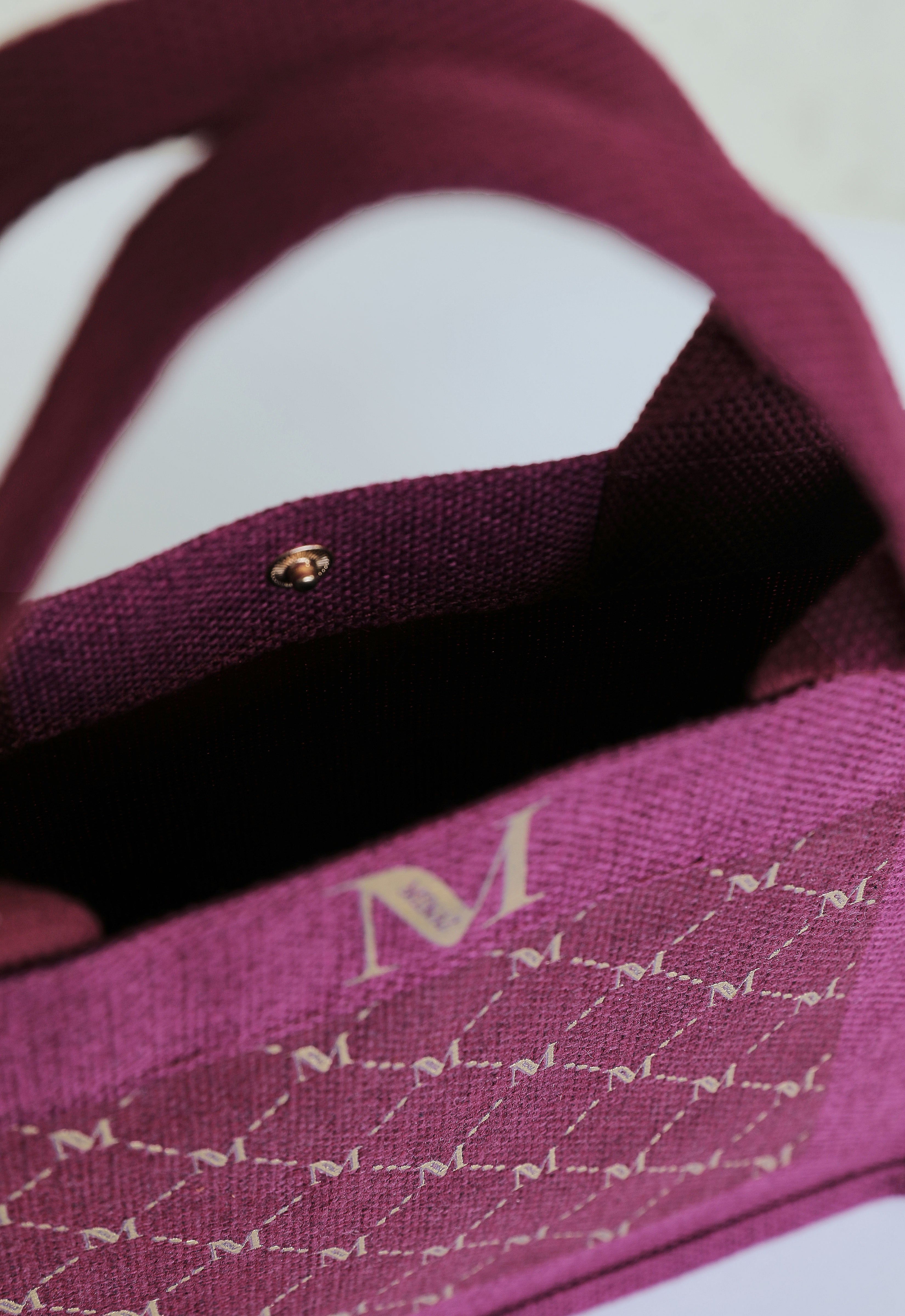 MONOGRAM TOTEBAG - MAROON