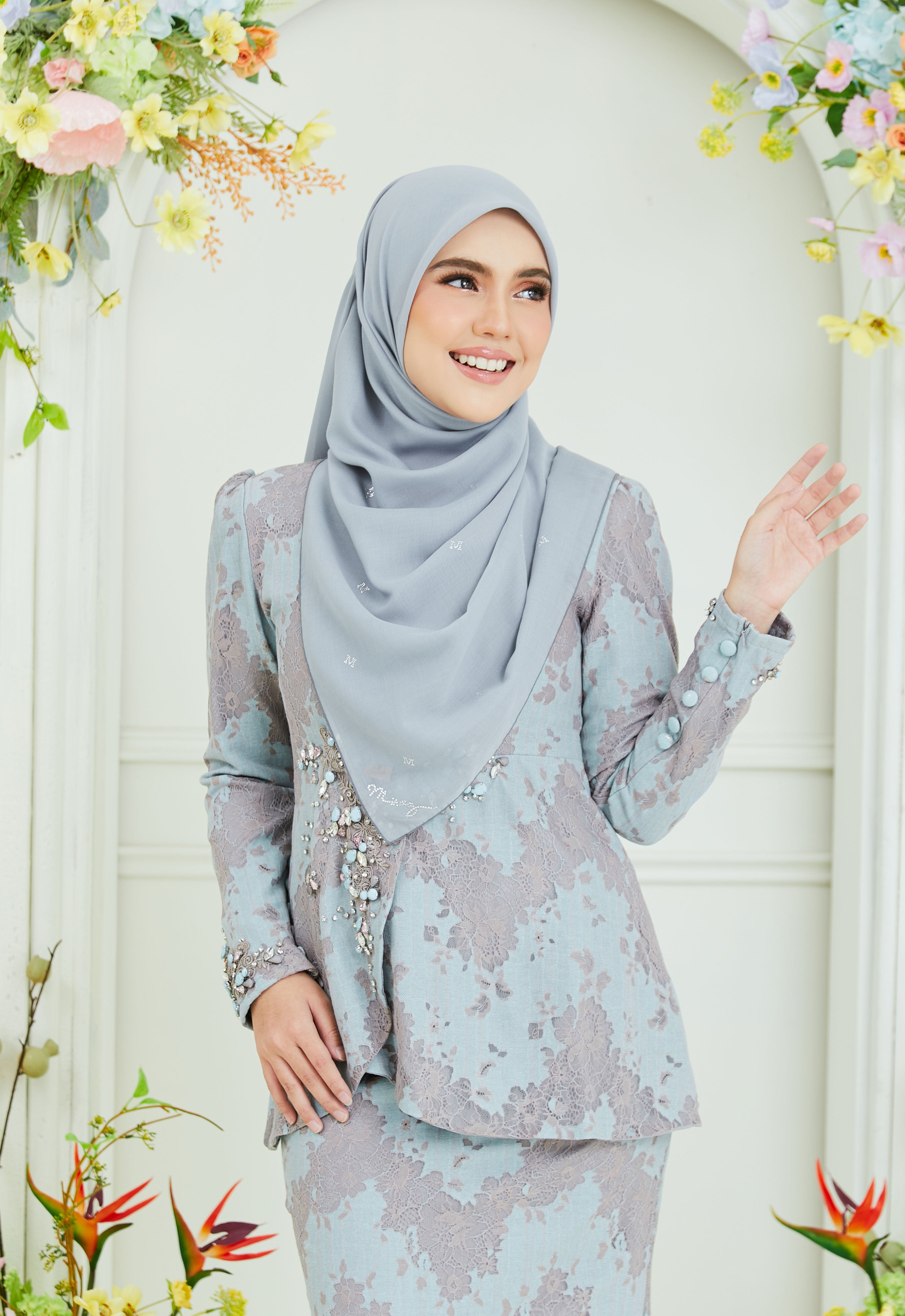 RAYSAA MINI KURUNG - TIFFANY GRAY