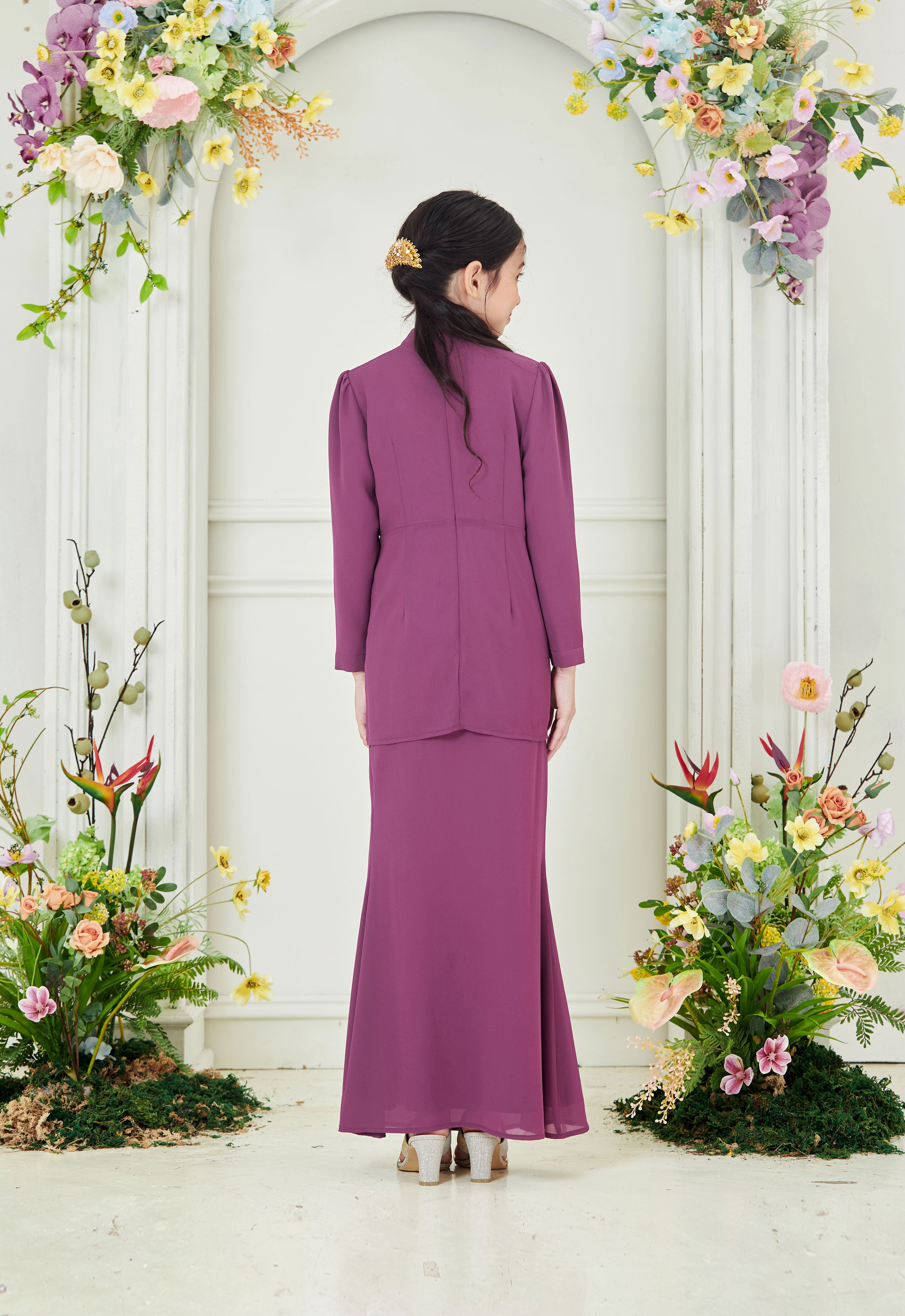 NAYLAA LUXE KIDS MINI KURUNG - MAGENTA