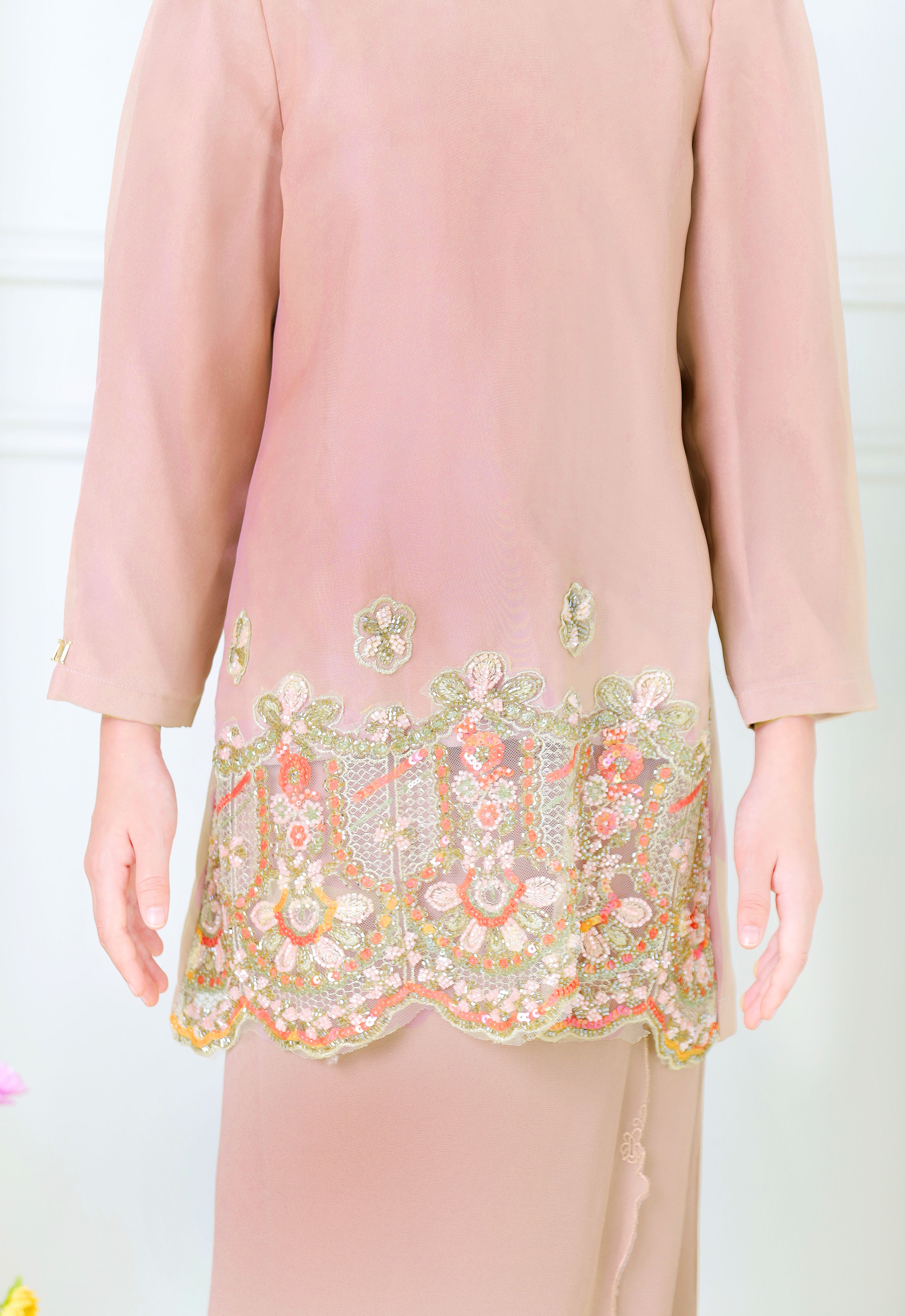 NOURA SUPER LUXE KIDS KURUNG - DUSTY ROSE