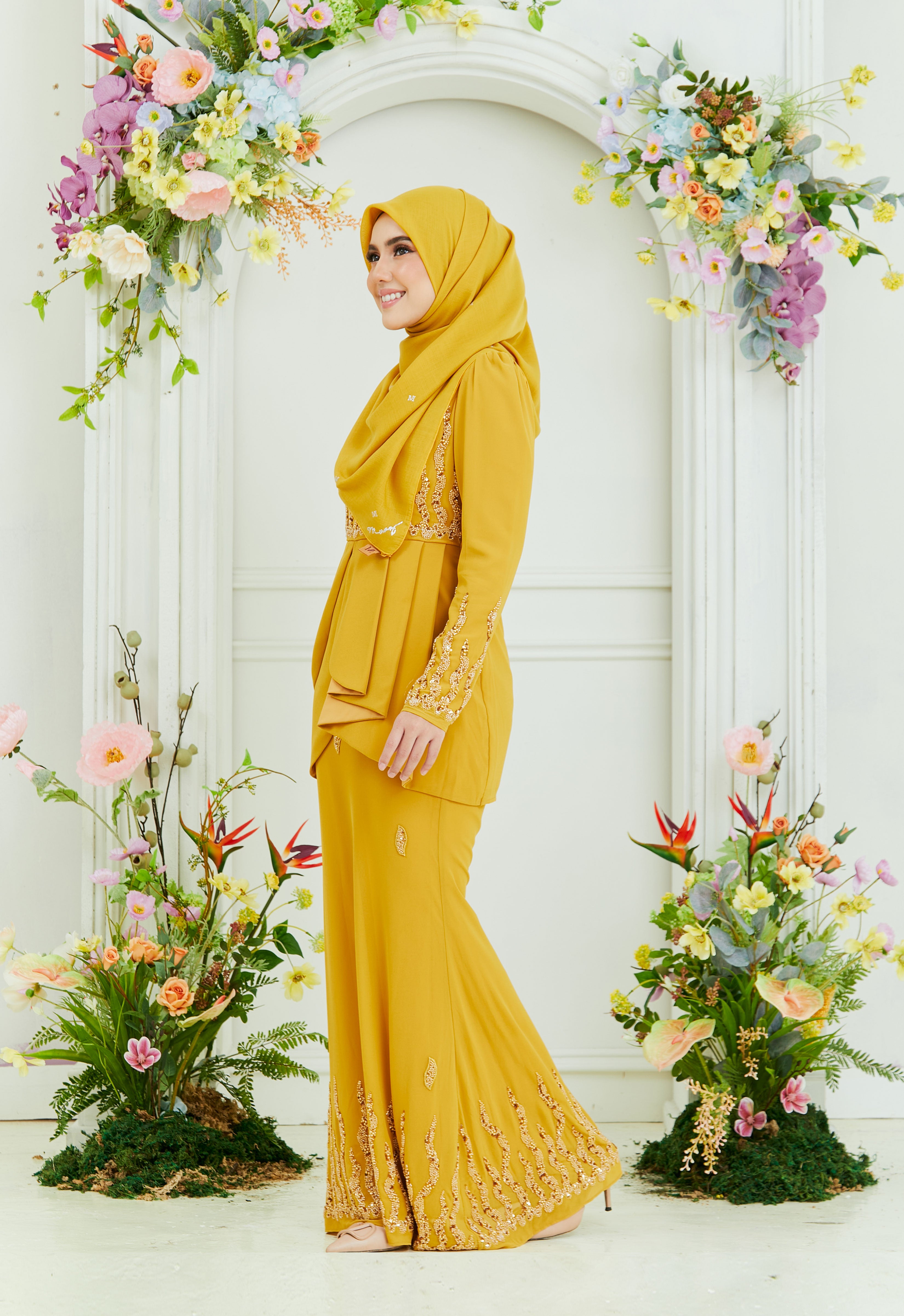 NAYLAA LUXE KURUNG - MUSTARD