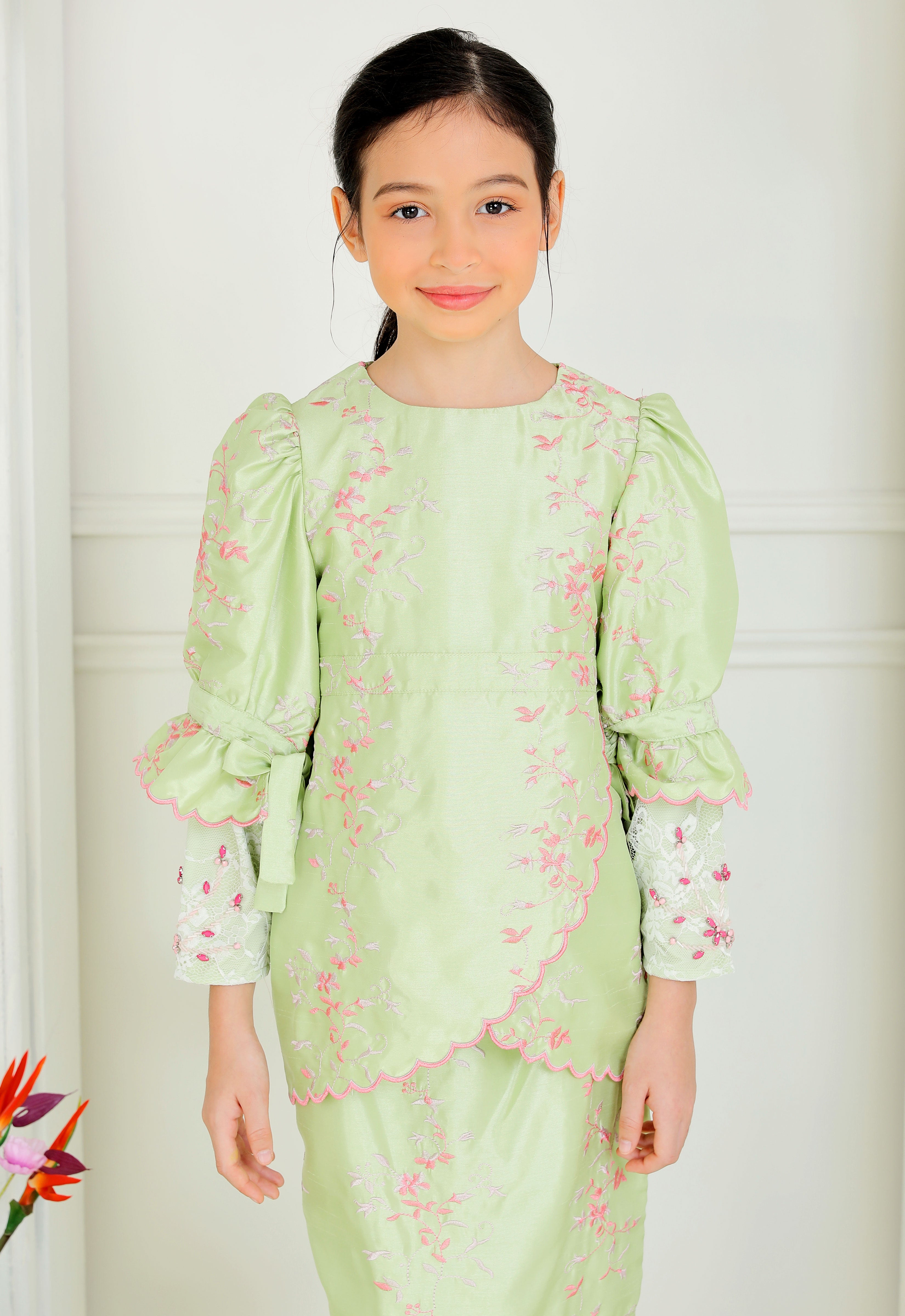 RABECCA LUXE KIDS KURUNG - GREEN PINK