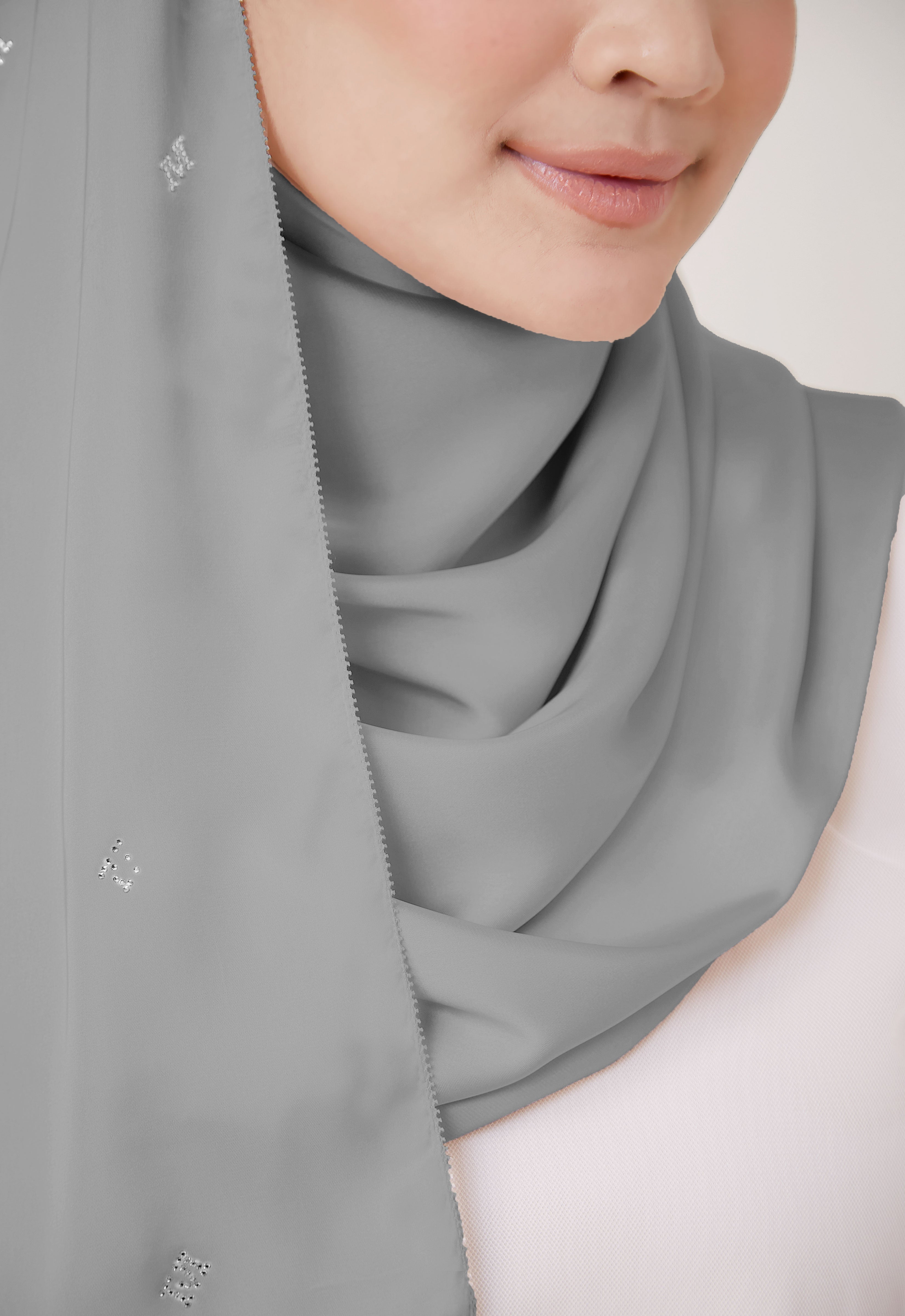 M PLAIN SHAWL - GREY