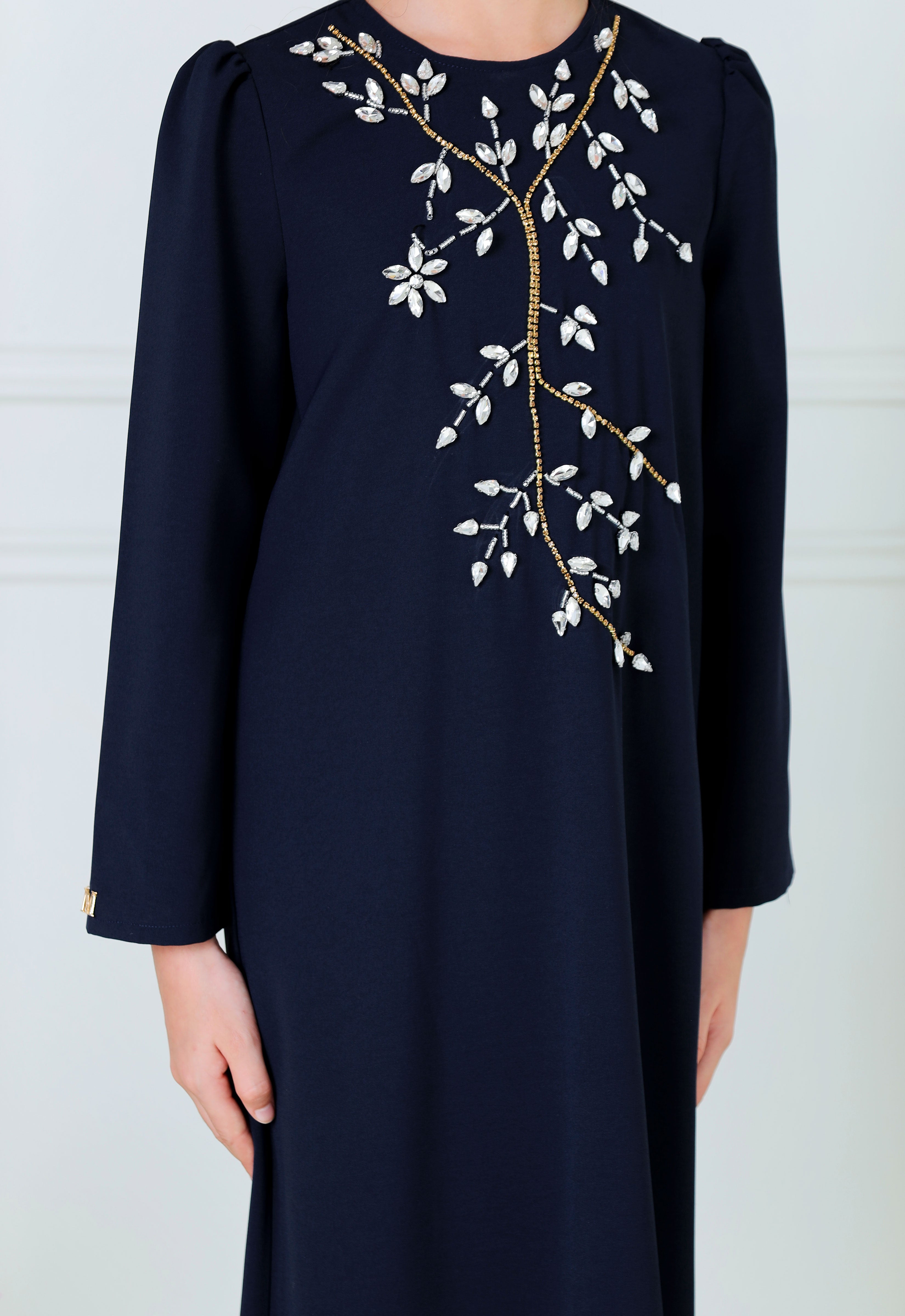 ZEHRA KIDS ABAYA - DARK BLUE