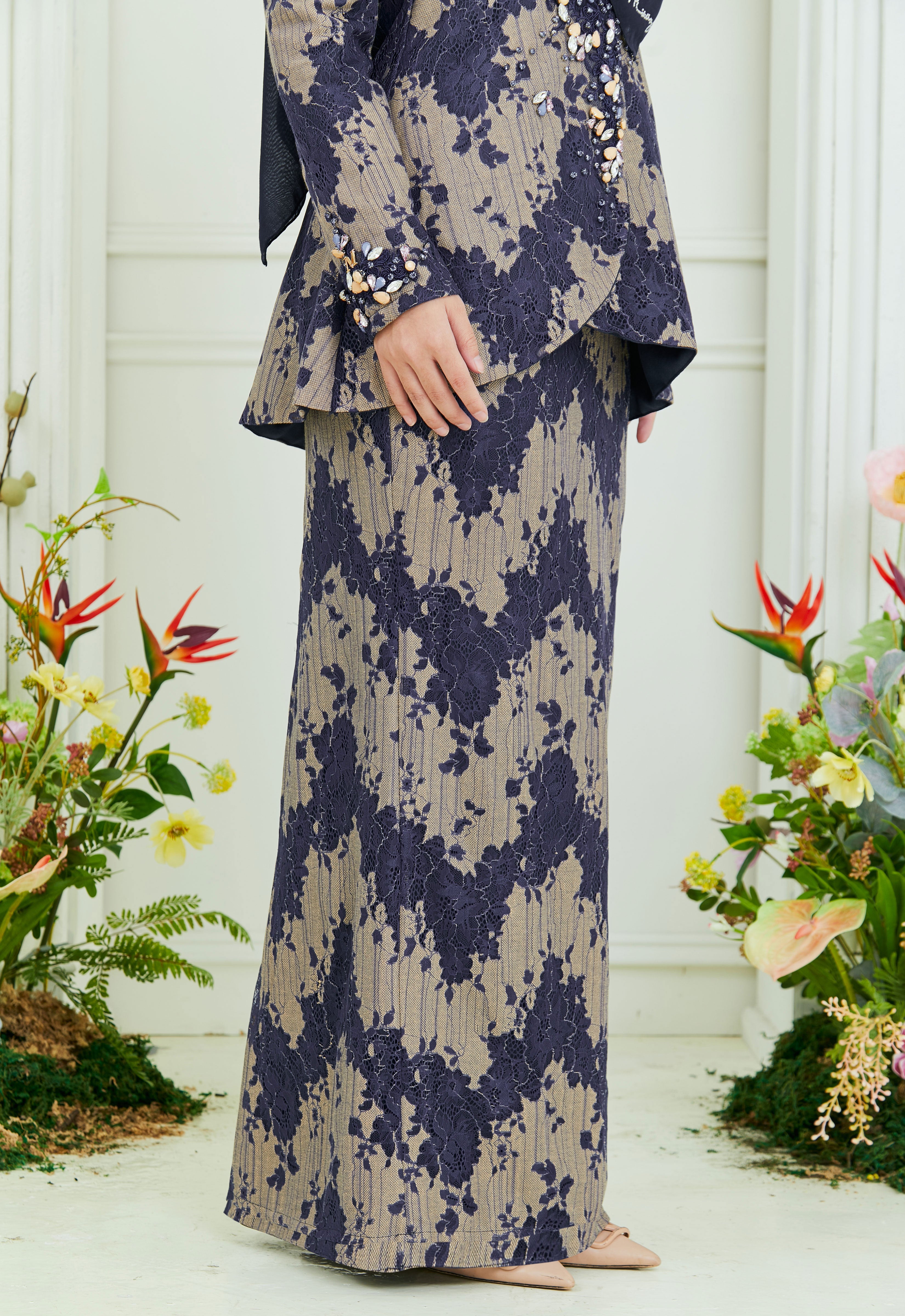 RAYSAA MINI KURUNG - BLUE BROWN