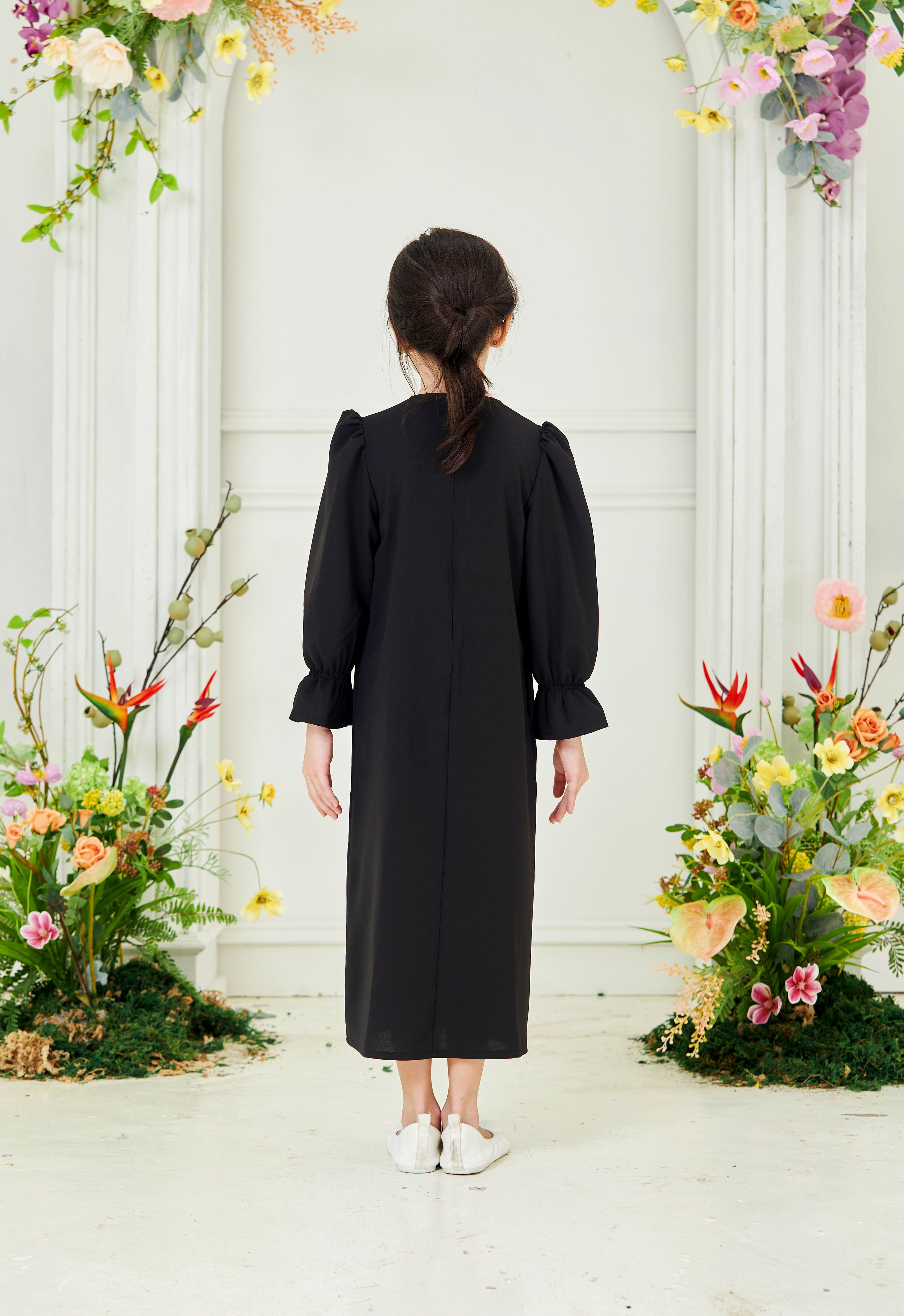 HUMAYRA KIDS ABAYA - BLACK