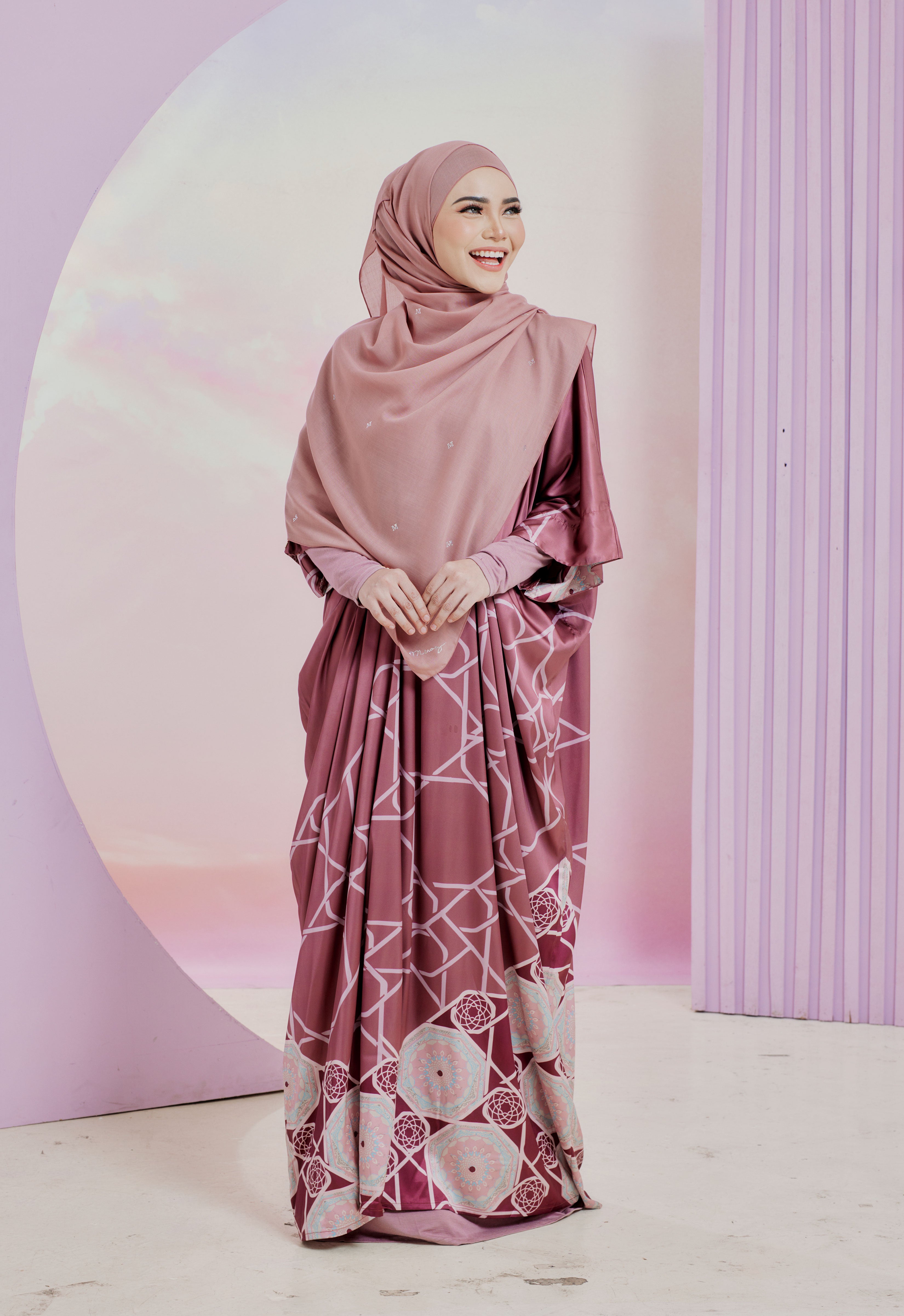 HARAMAIN ABAYA - DARK PLUM