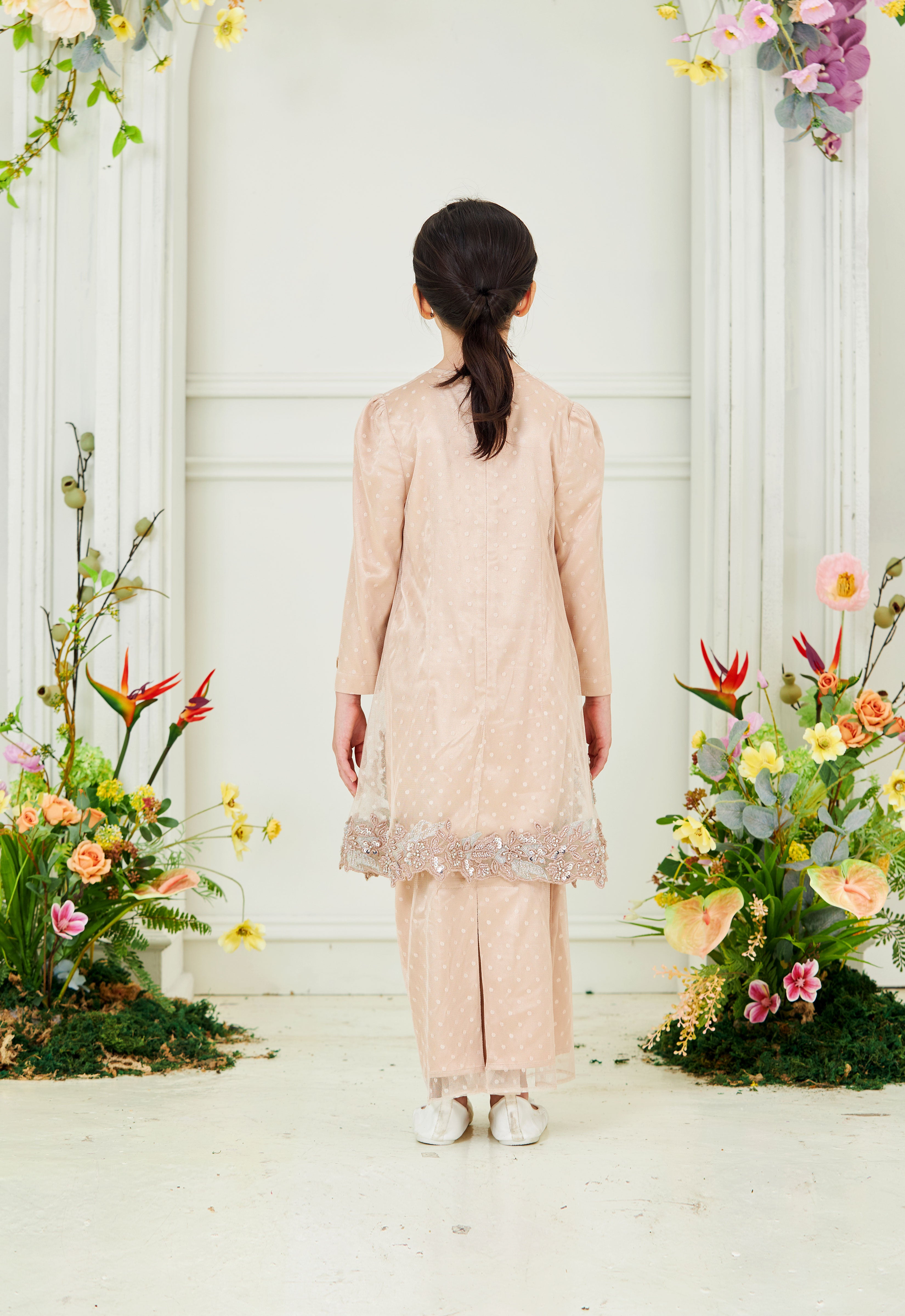 AYANAA LUXE KIDS KURUNG - CHAMPAGNE