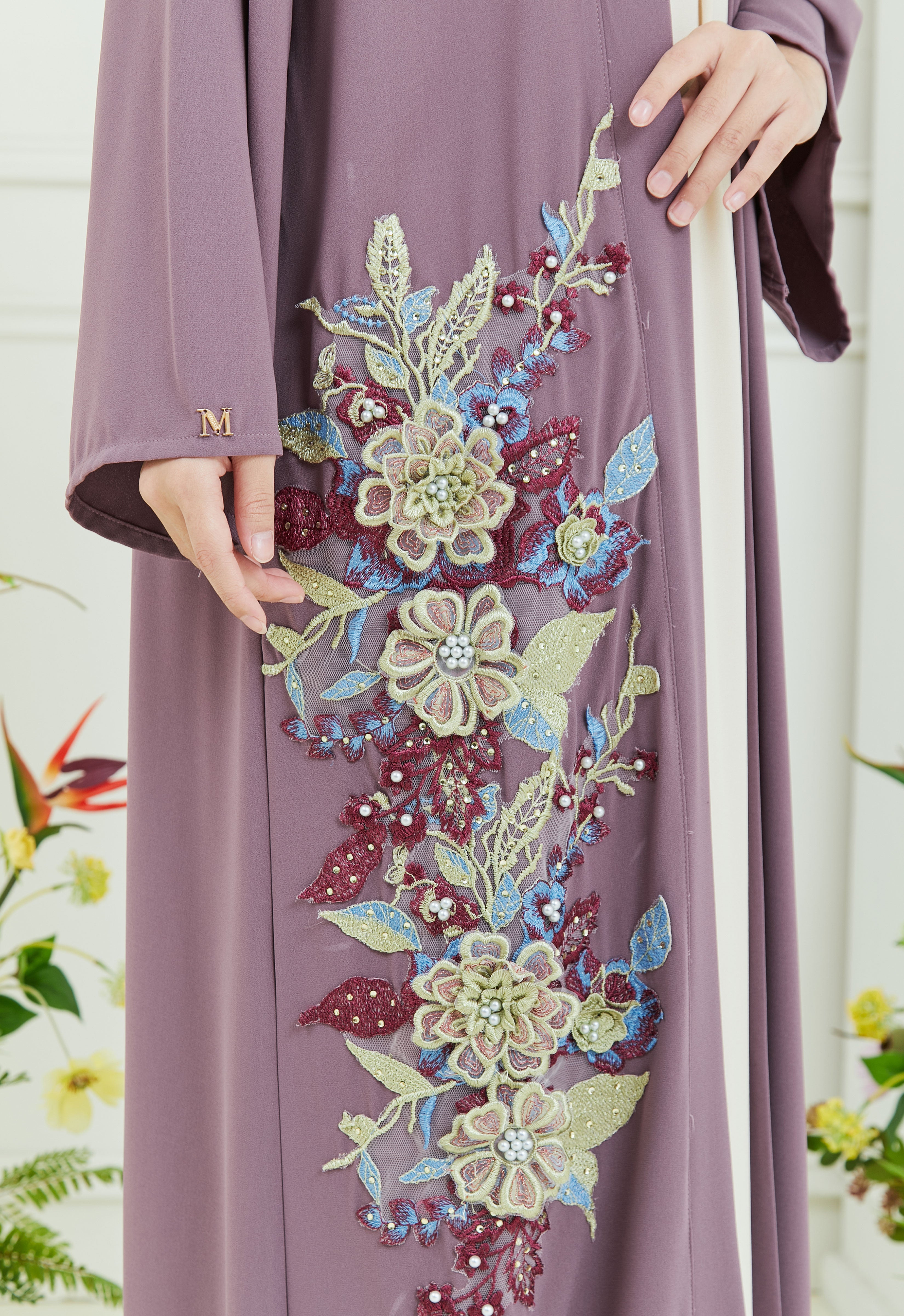 KHADEEJA ABAYA - DUSTY PURPLE
