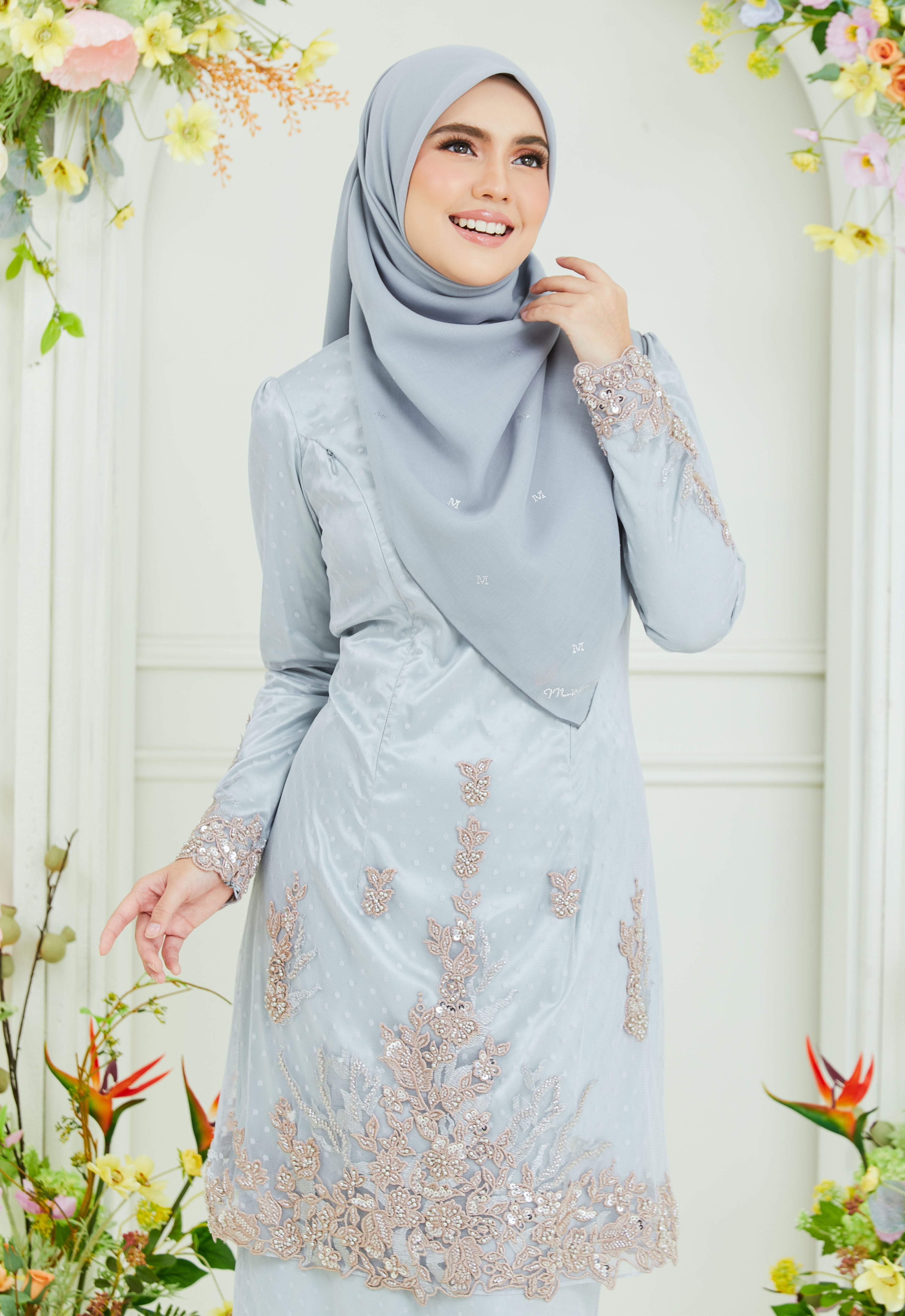AYANAA LUXE KURUNG - GRAY GREEN