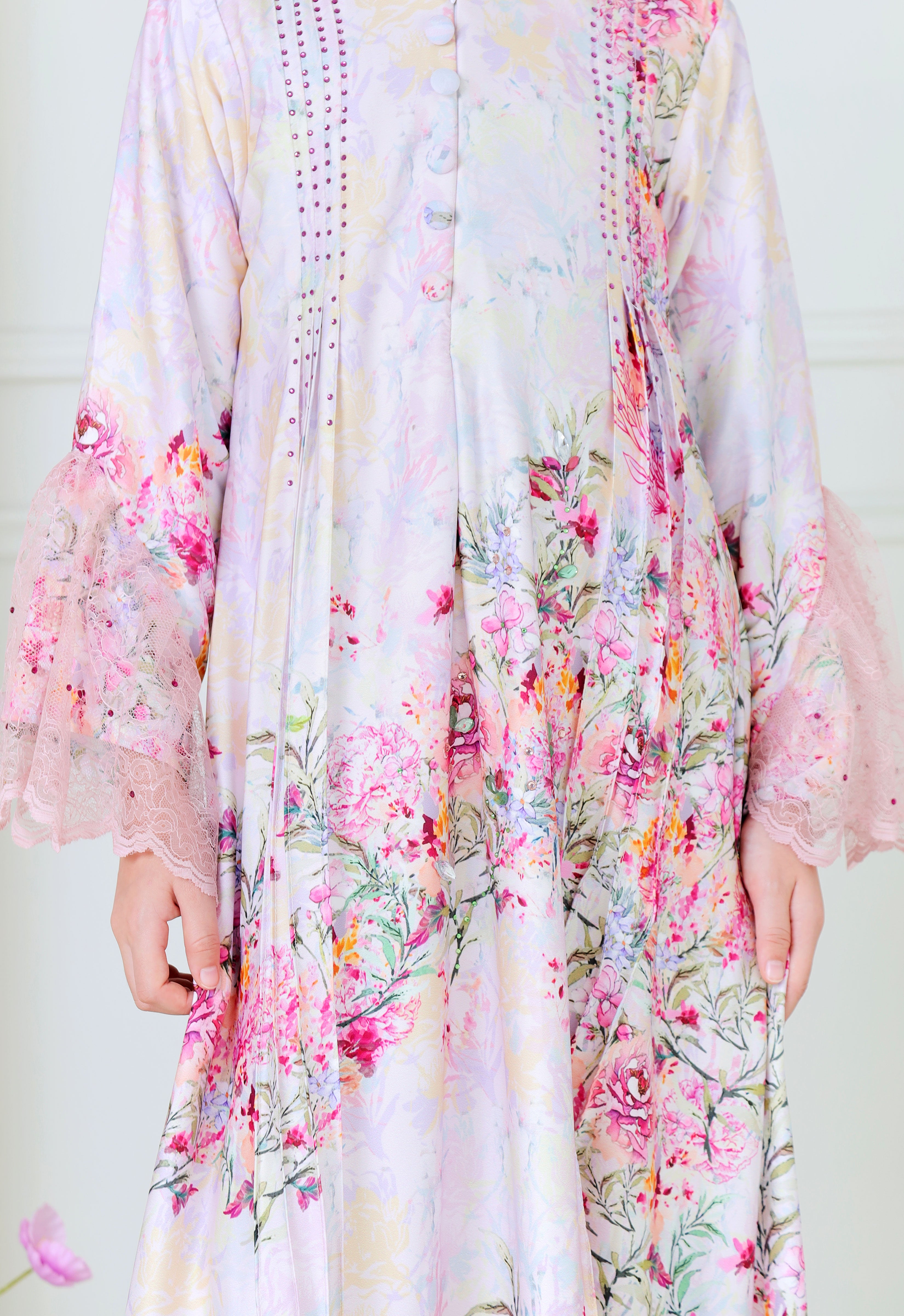 DEENARA KIDS ABAYA - PINK