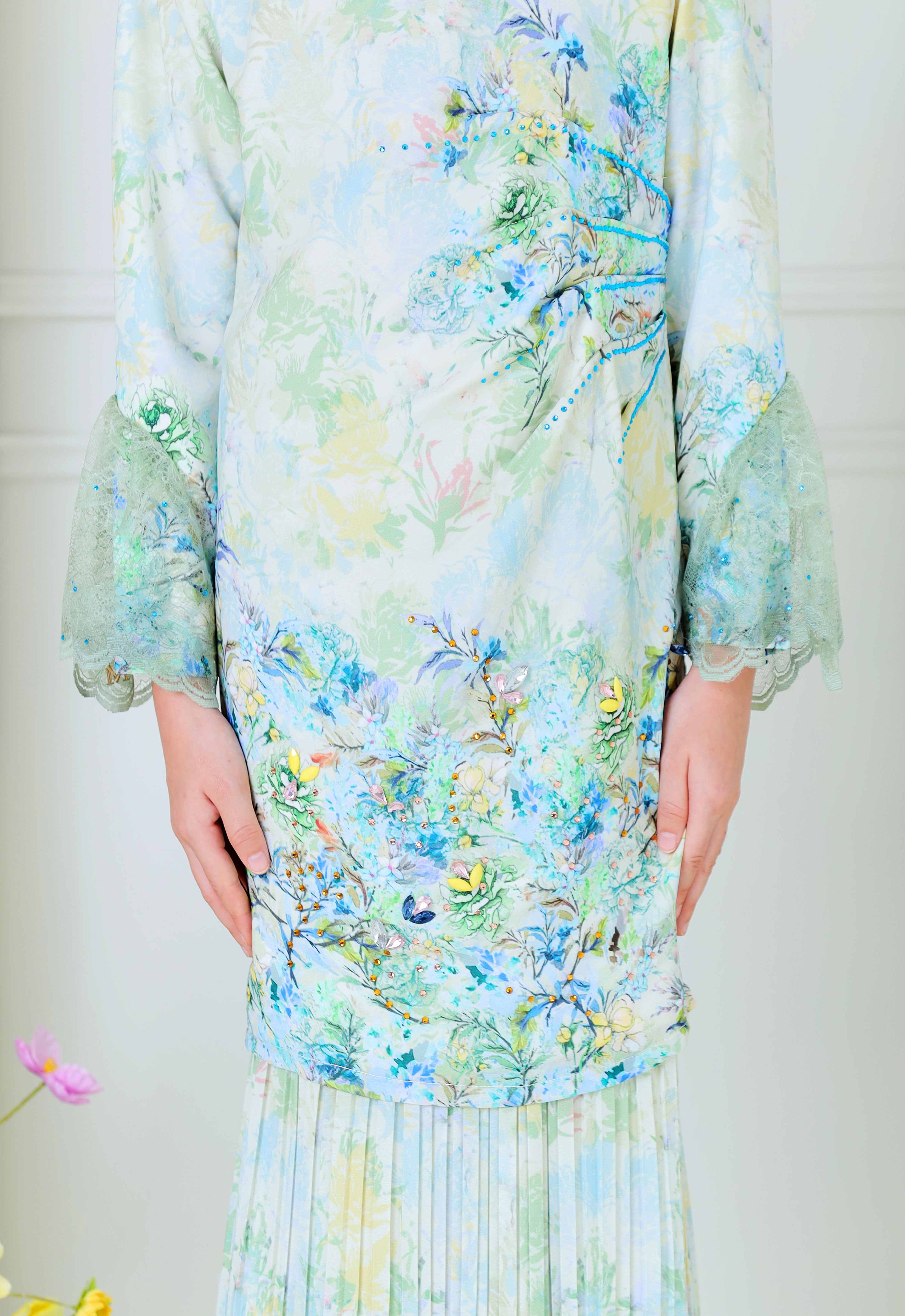 DEENARA KIDS KURUNG - SAGE GREEN