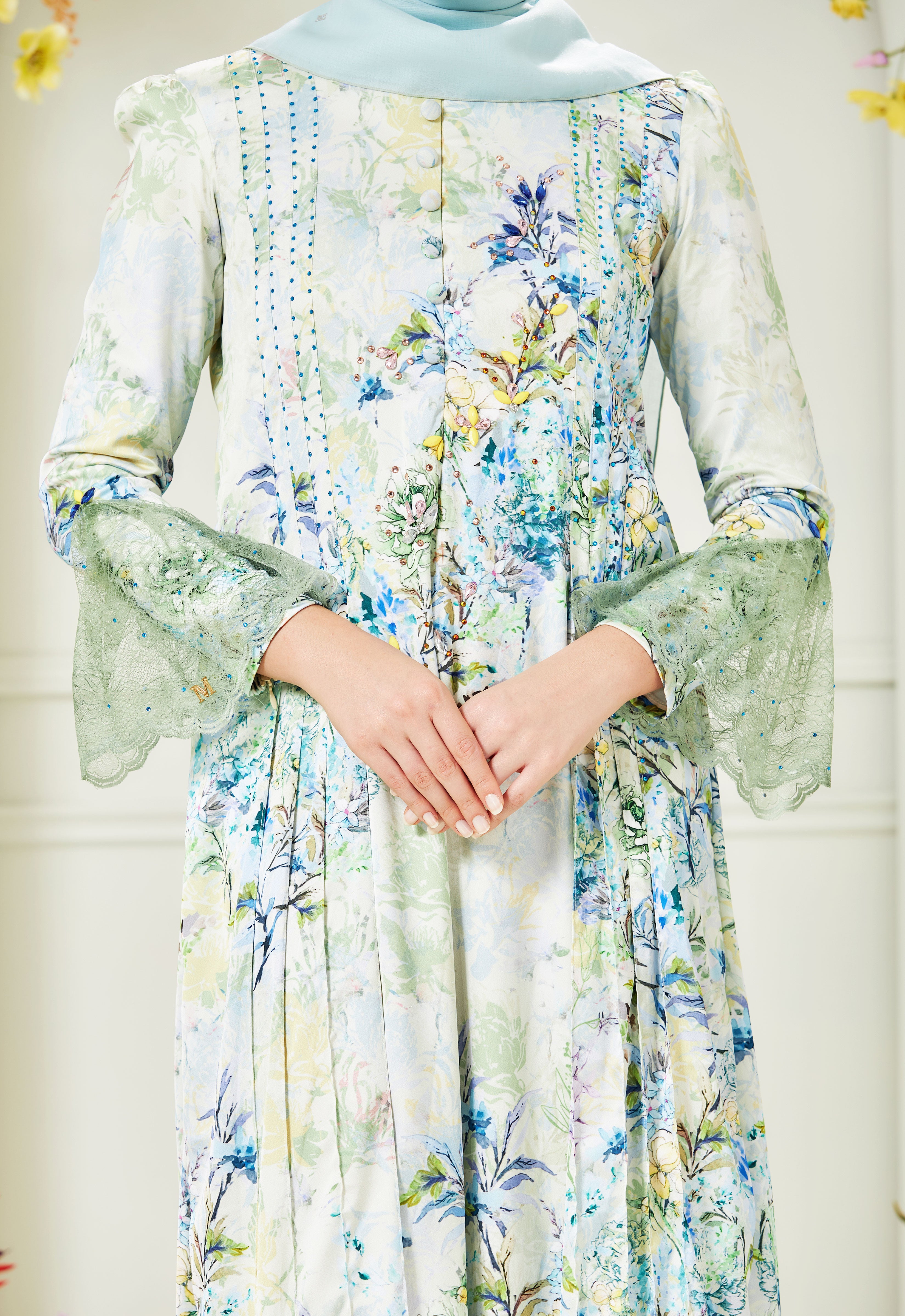 DEENARA ABAYA - SAGE GREEN
