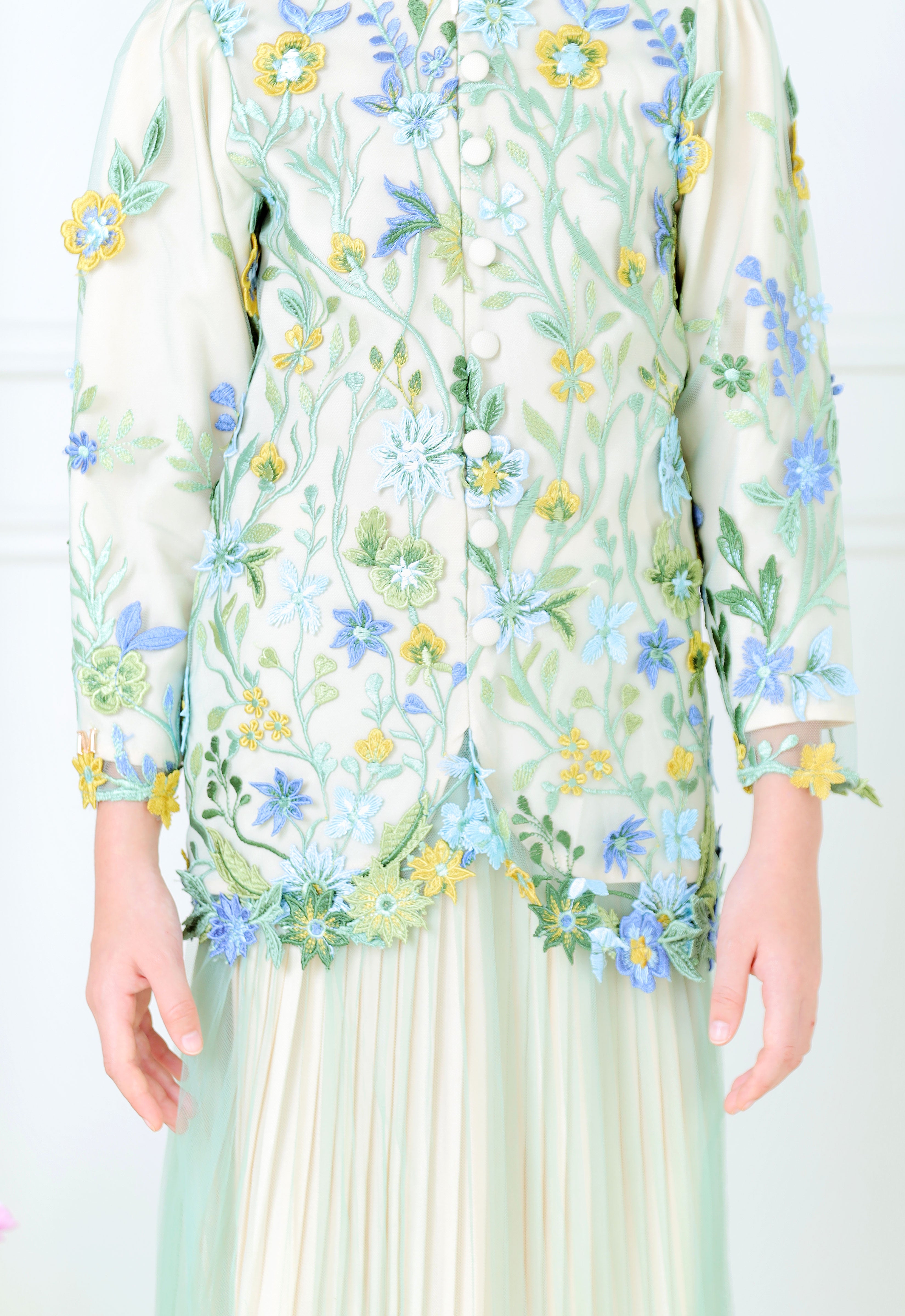 ELVINA LUXE KIDS MINI KURUNG - GREEN