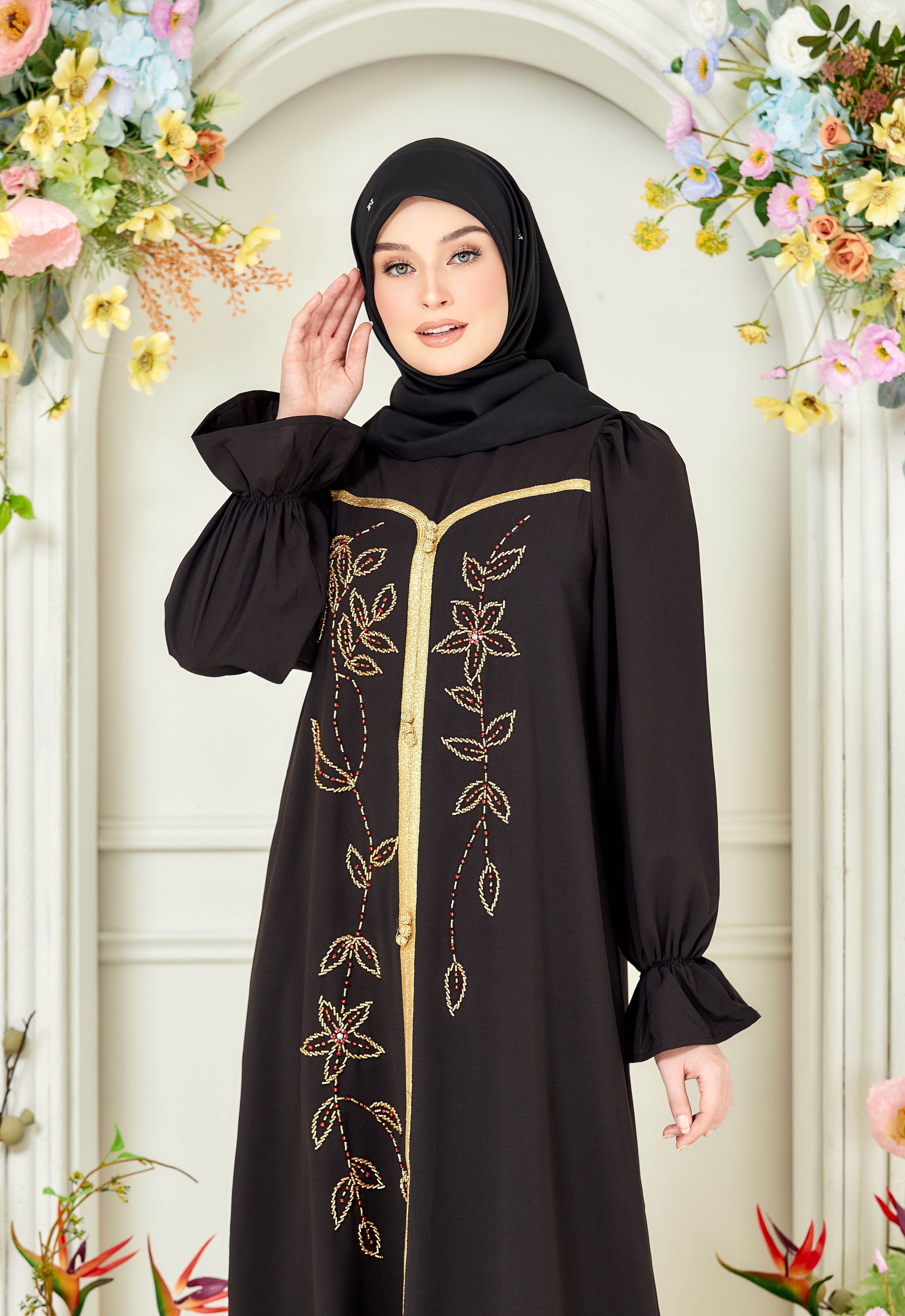 HUMAYRA ABAYA - BLACK