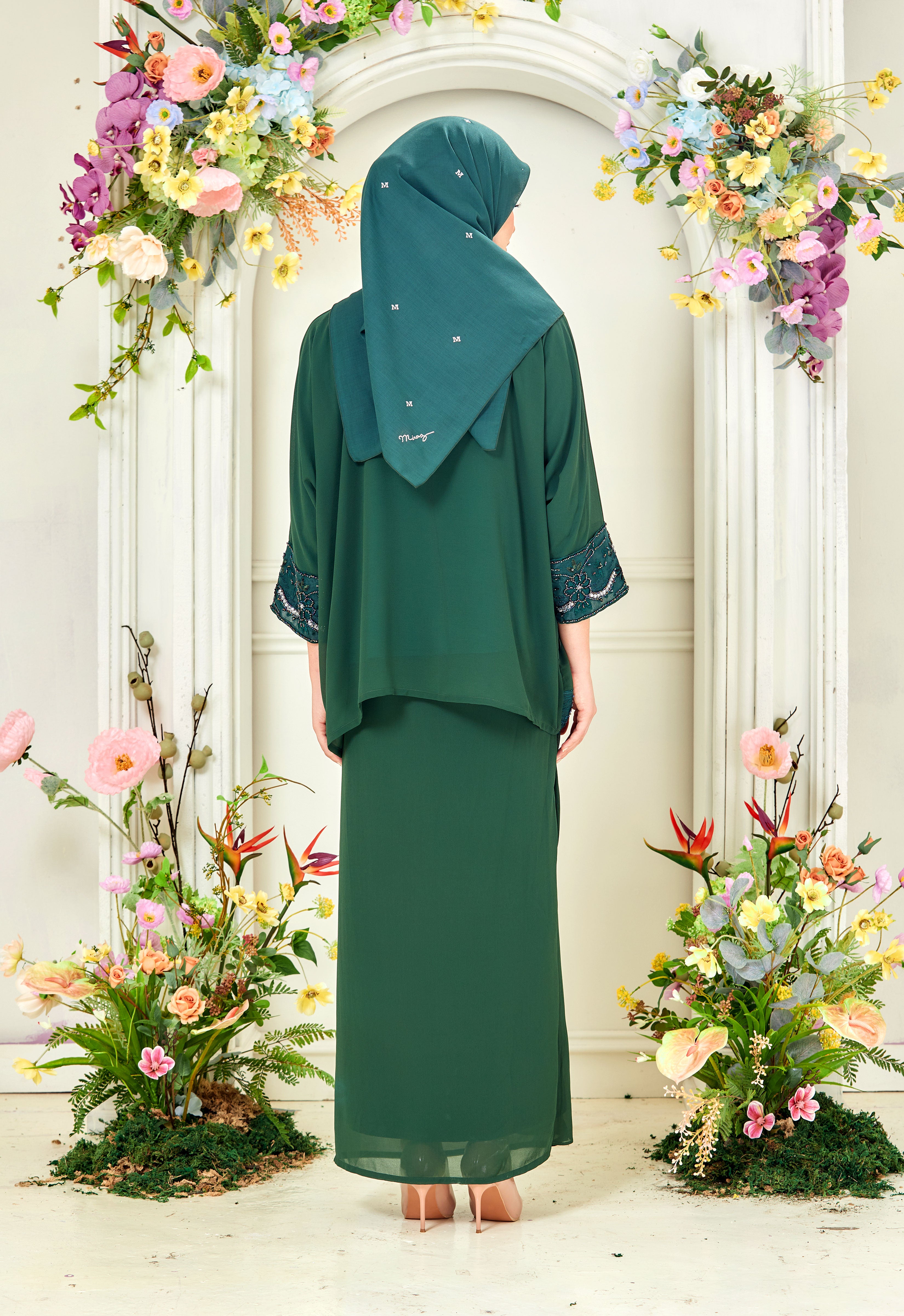 RANIA KAFTAN KURUNG - FORMAL GREEN