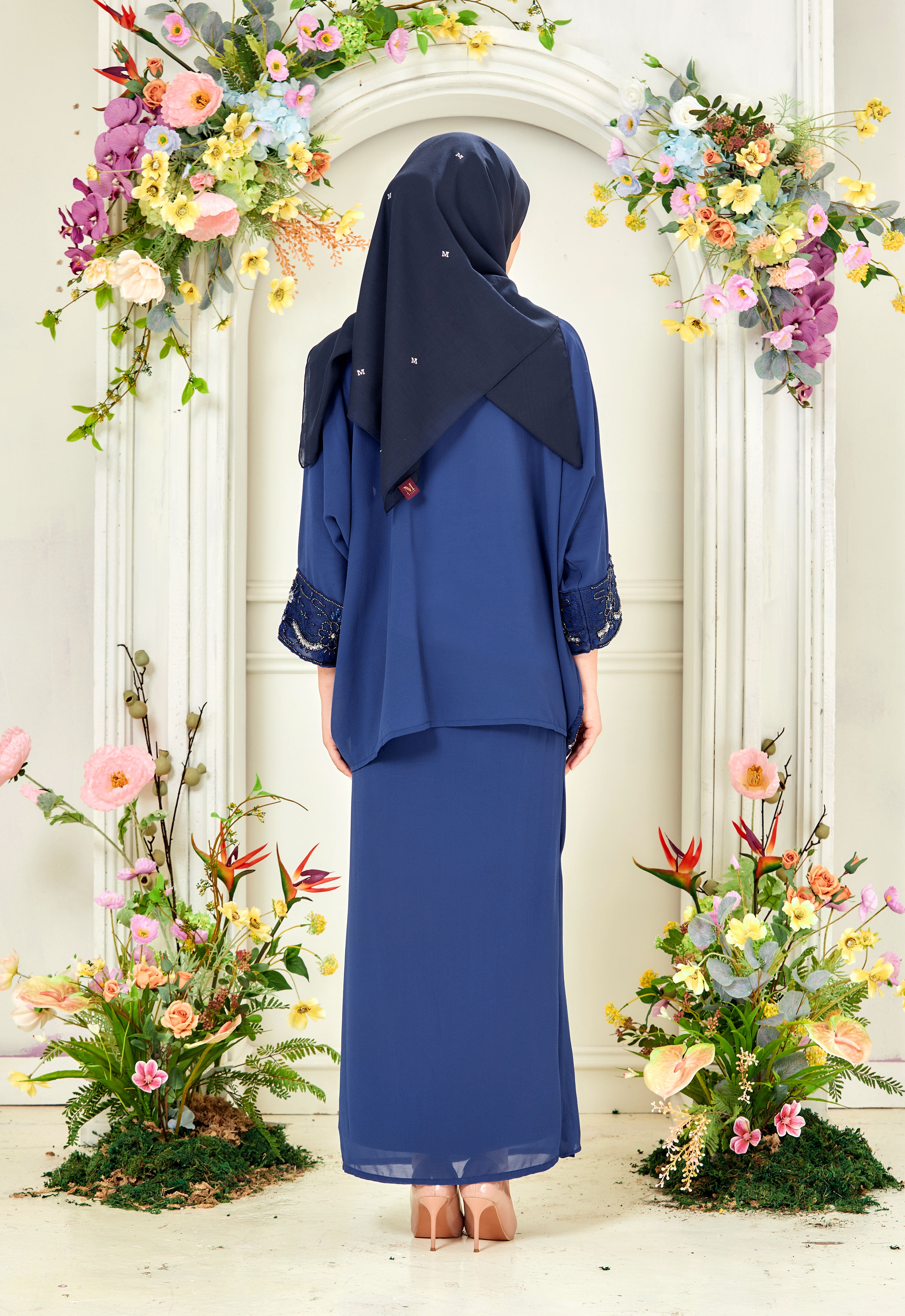 RANIA KAFTAN KURUNG - ROYAL BLUE