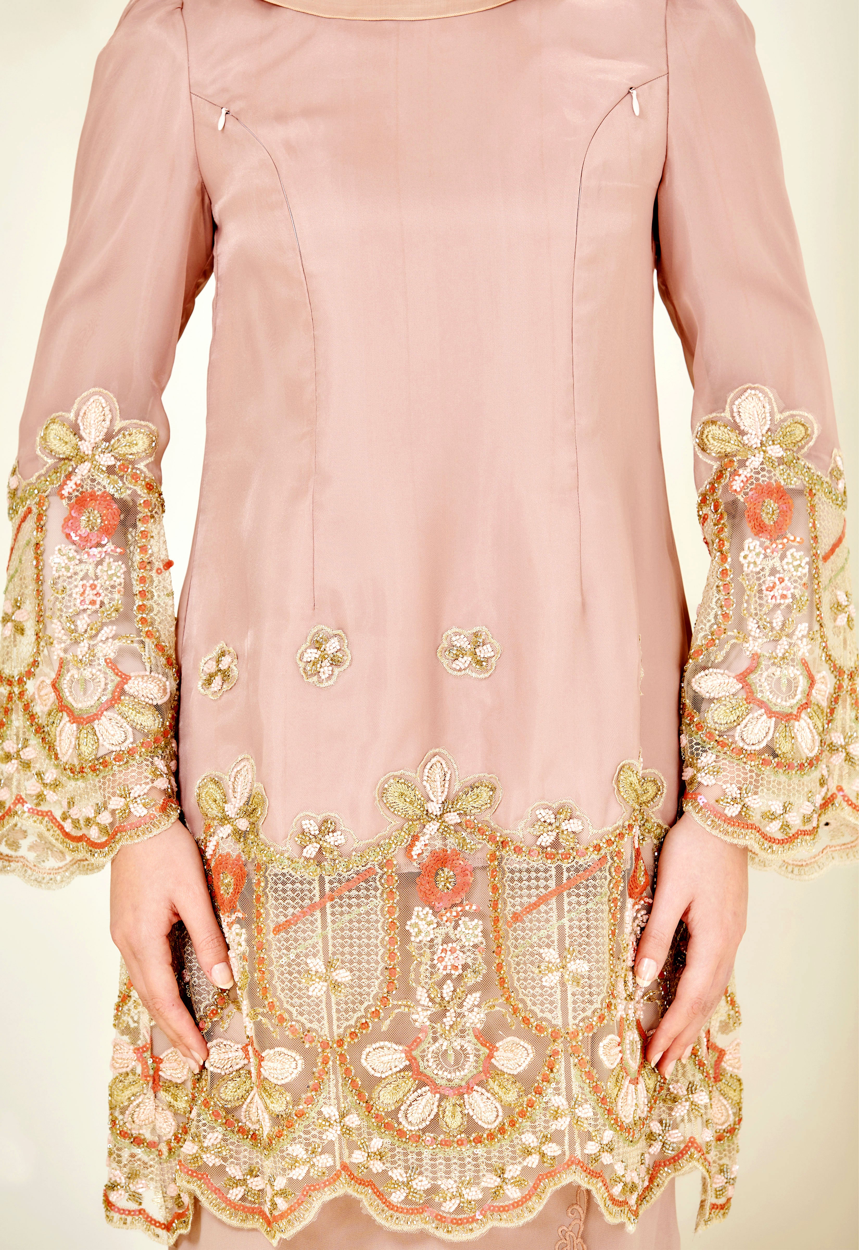 NOURA SUPER LUXE KURUNG - DUSTY ROSE