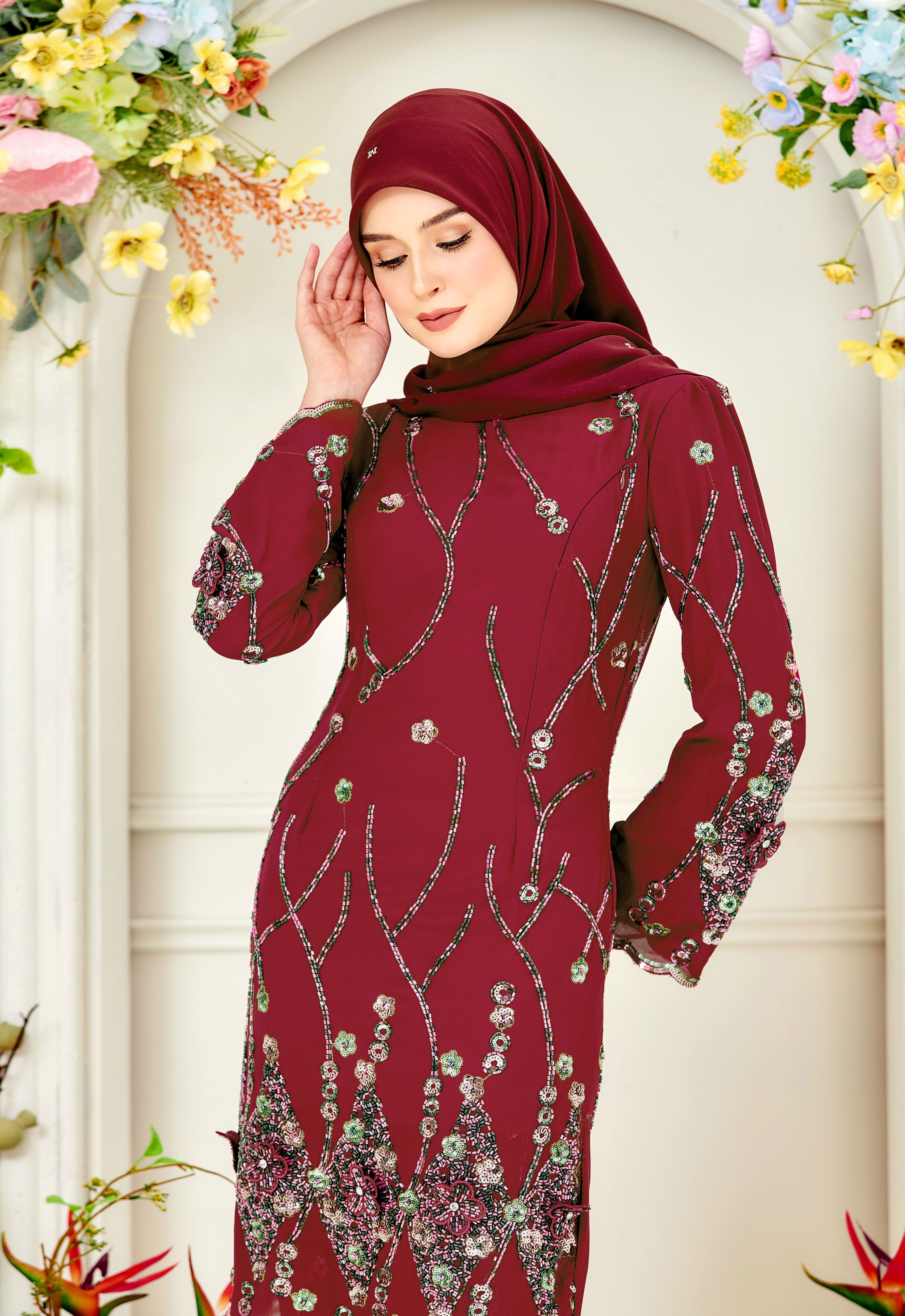 WAFIYAA SUPER LUXE KURUNG - MAGENTA