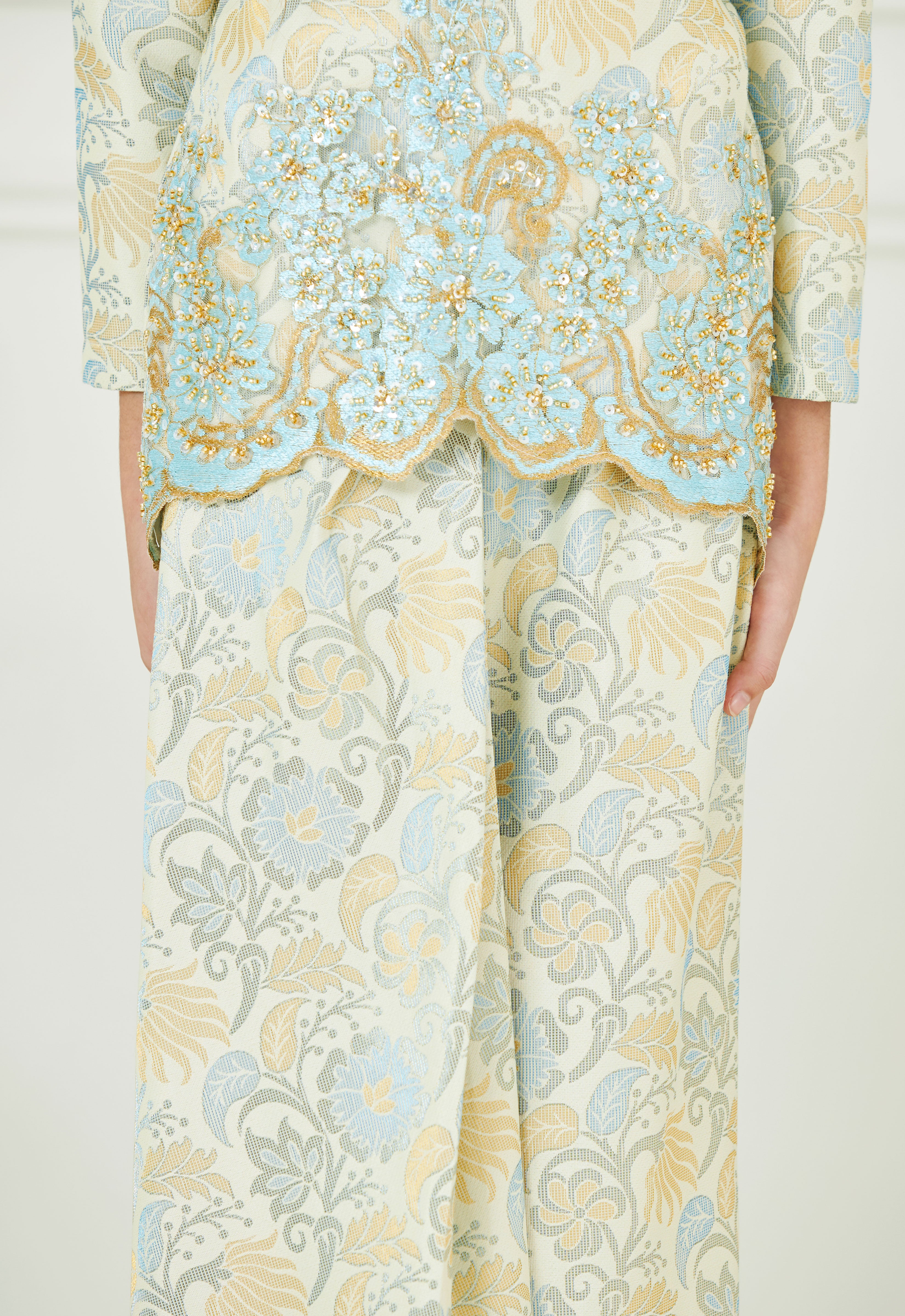 CHE AMINAH LUXE KIDS MINI KEBAYA - SOFT YELLOW