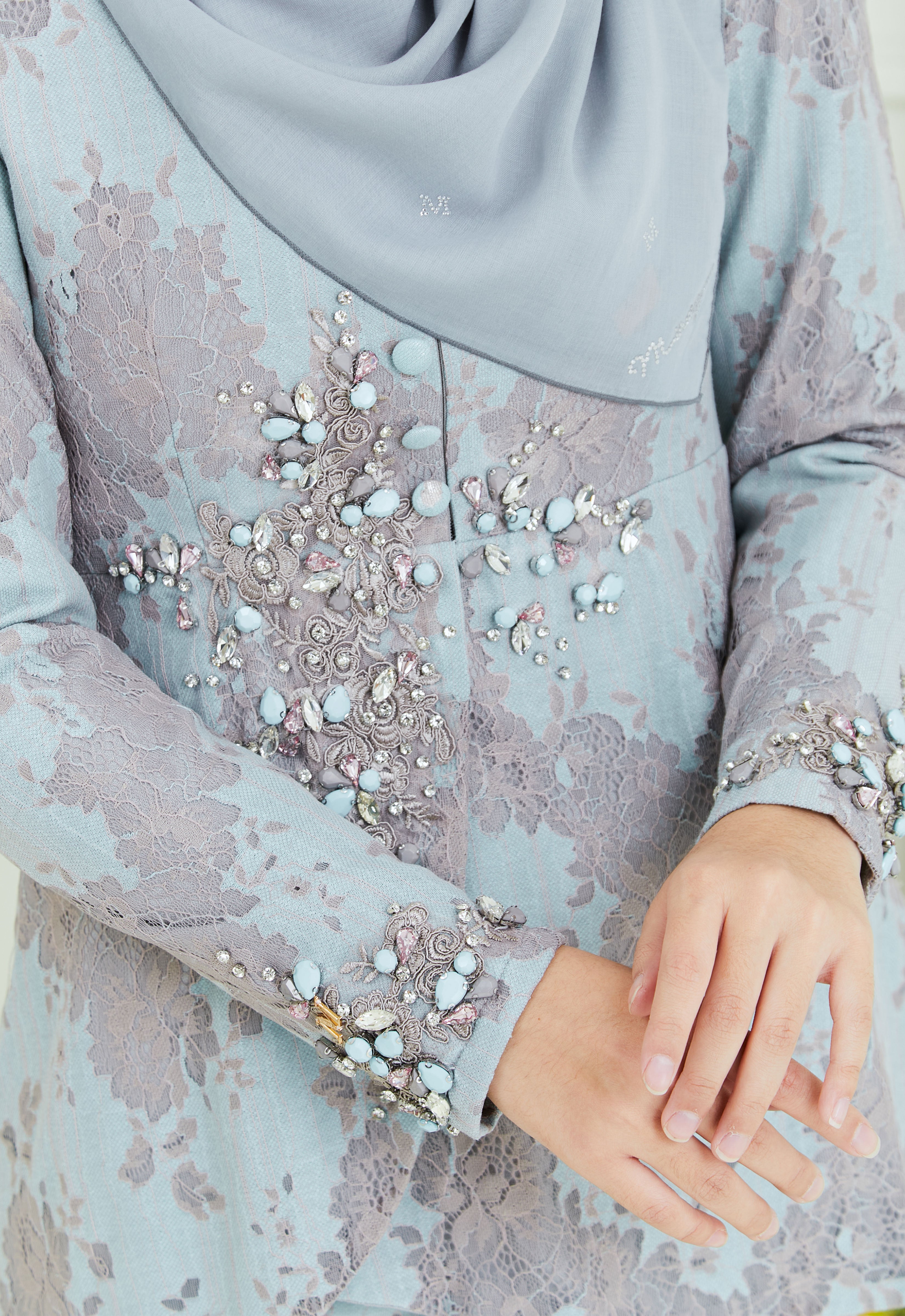 RAYSAA MINI KURUNG - TIFFANY GRAY