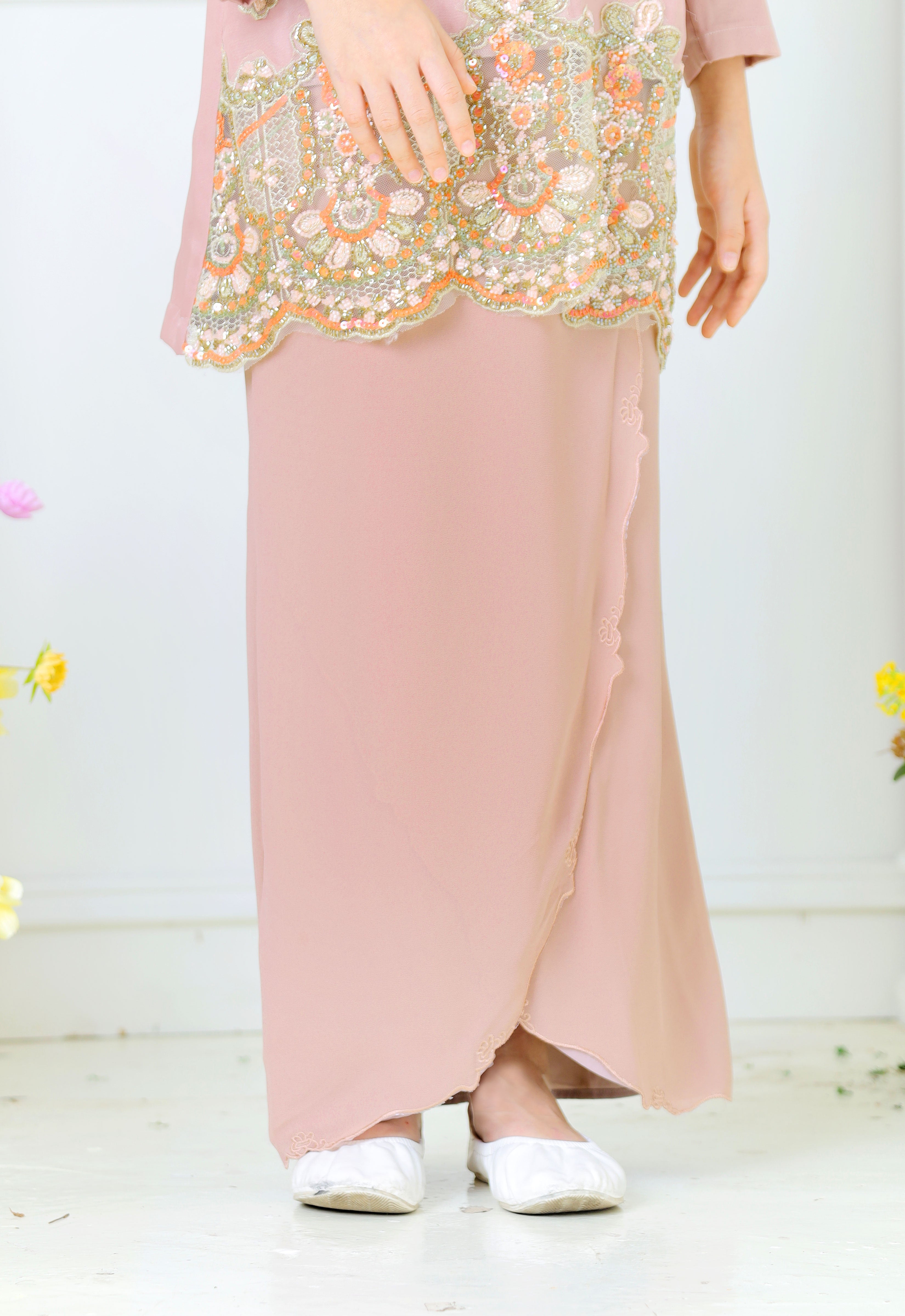 NOURA SUPER LUXE KIDS KURUNG - DUSTY ROSE