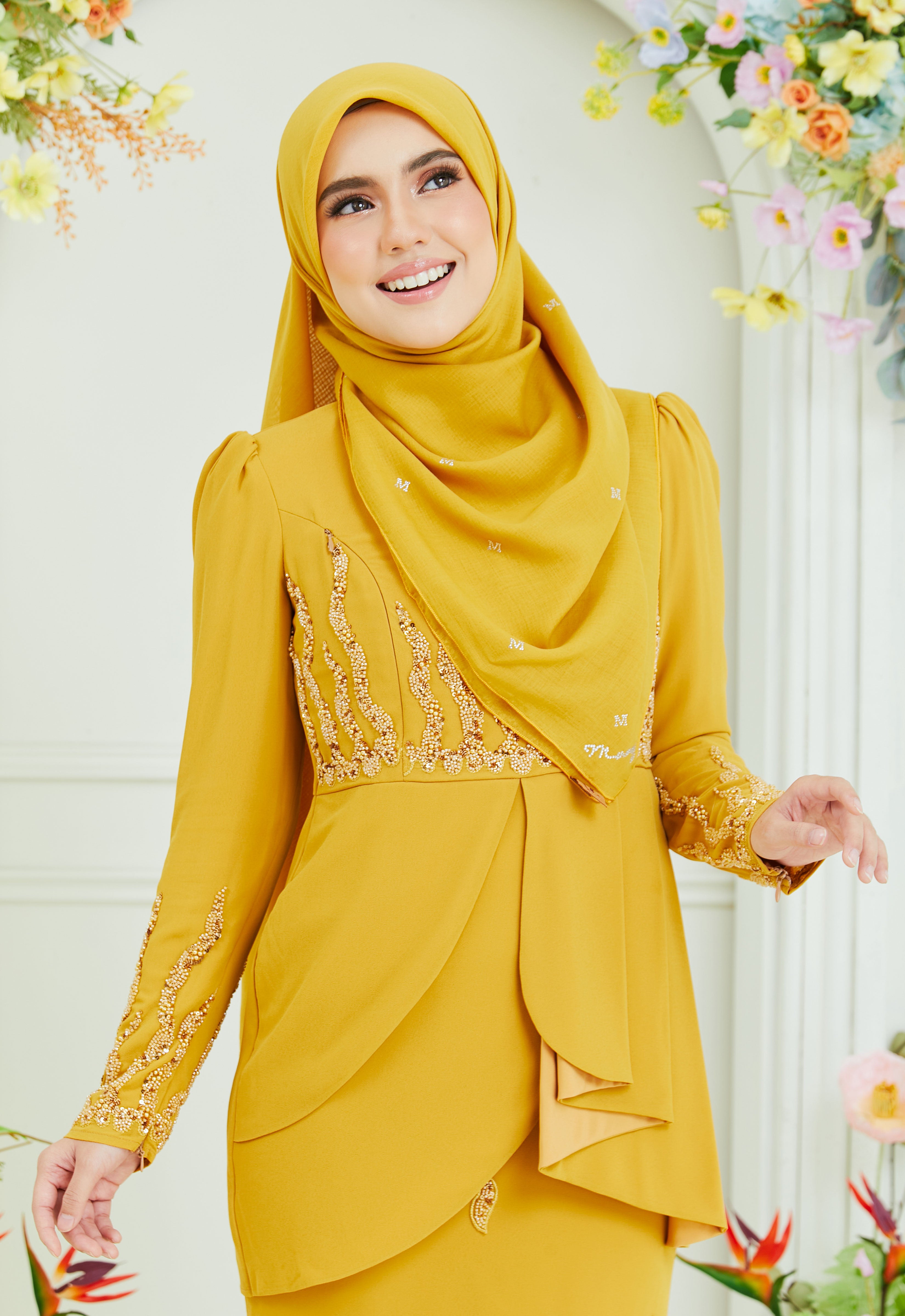 NAYLAA LUXE KURUNG - MUSTARD