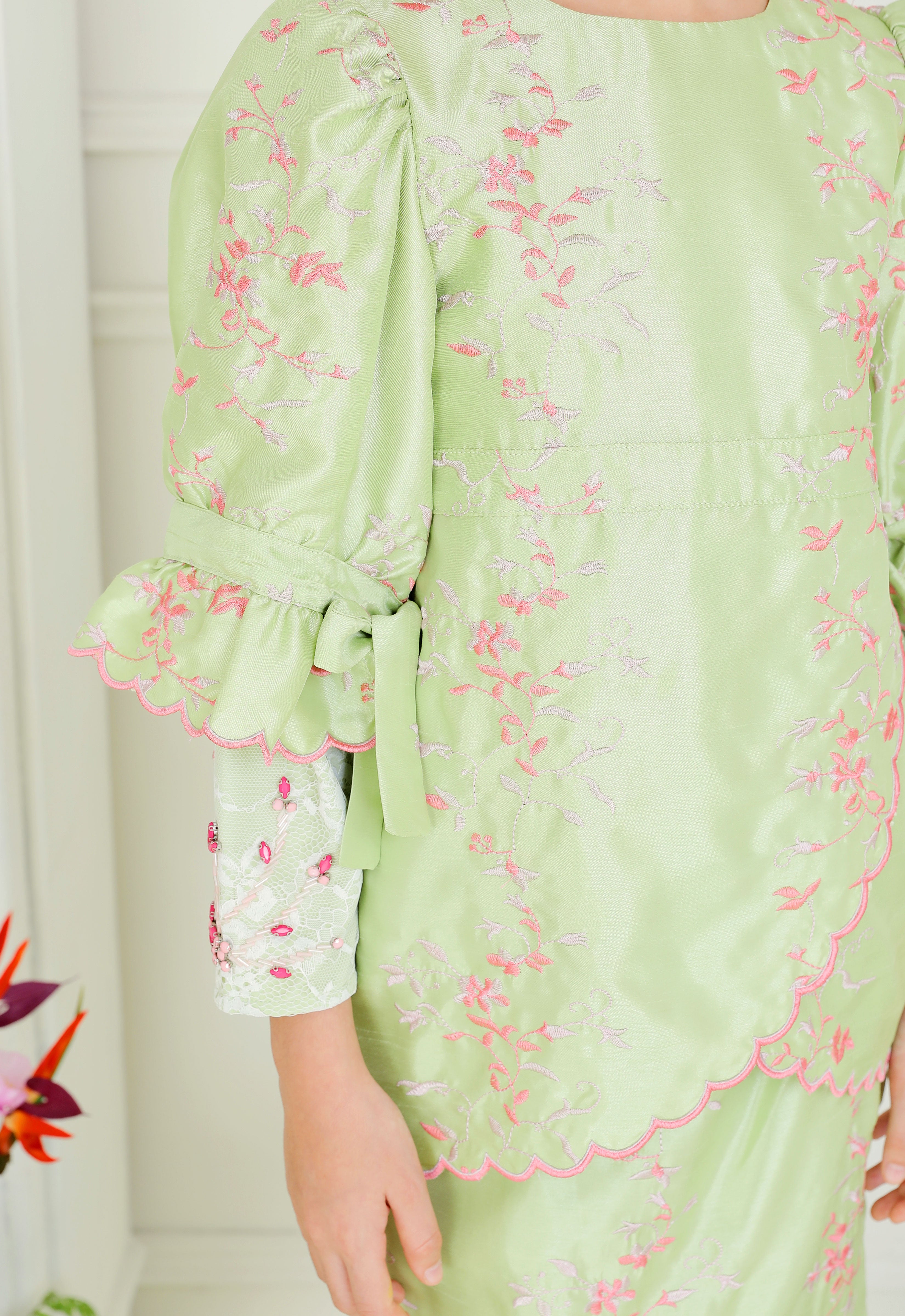 RABECCA LUXE KIDS KURUNG - GREEN PINK