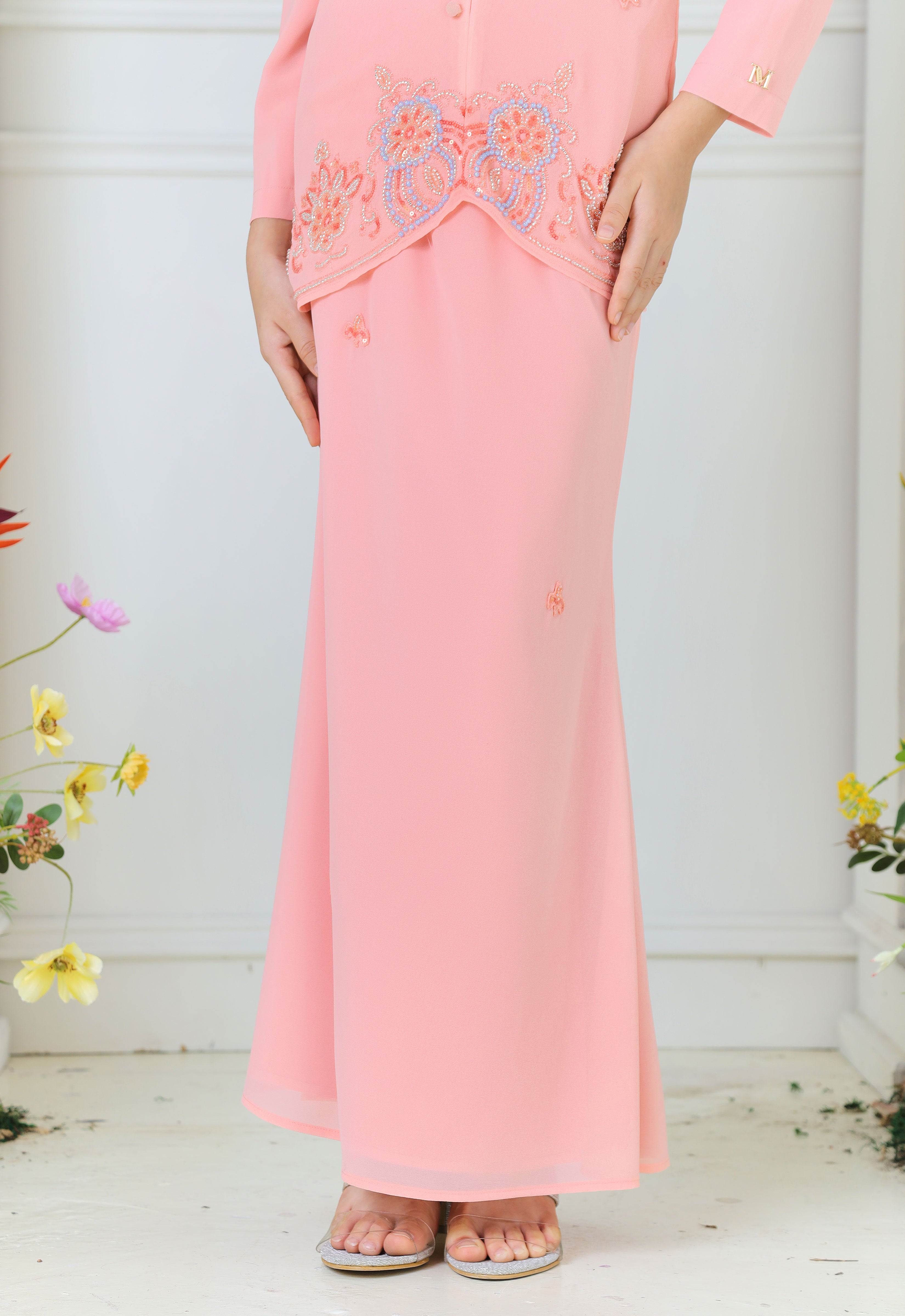 ARYA LUXE KIDS MINI KEBAYA - PEACH PEARL