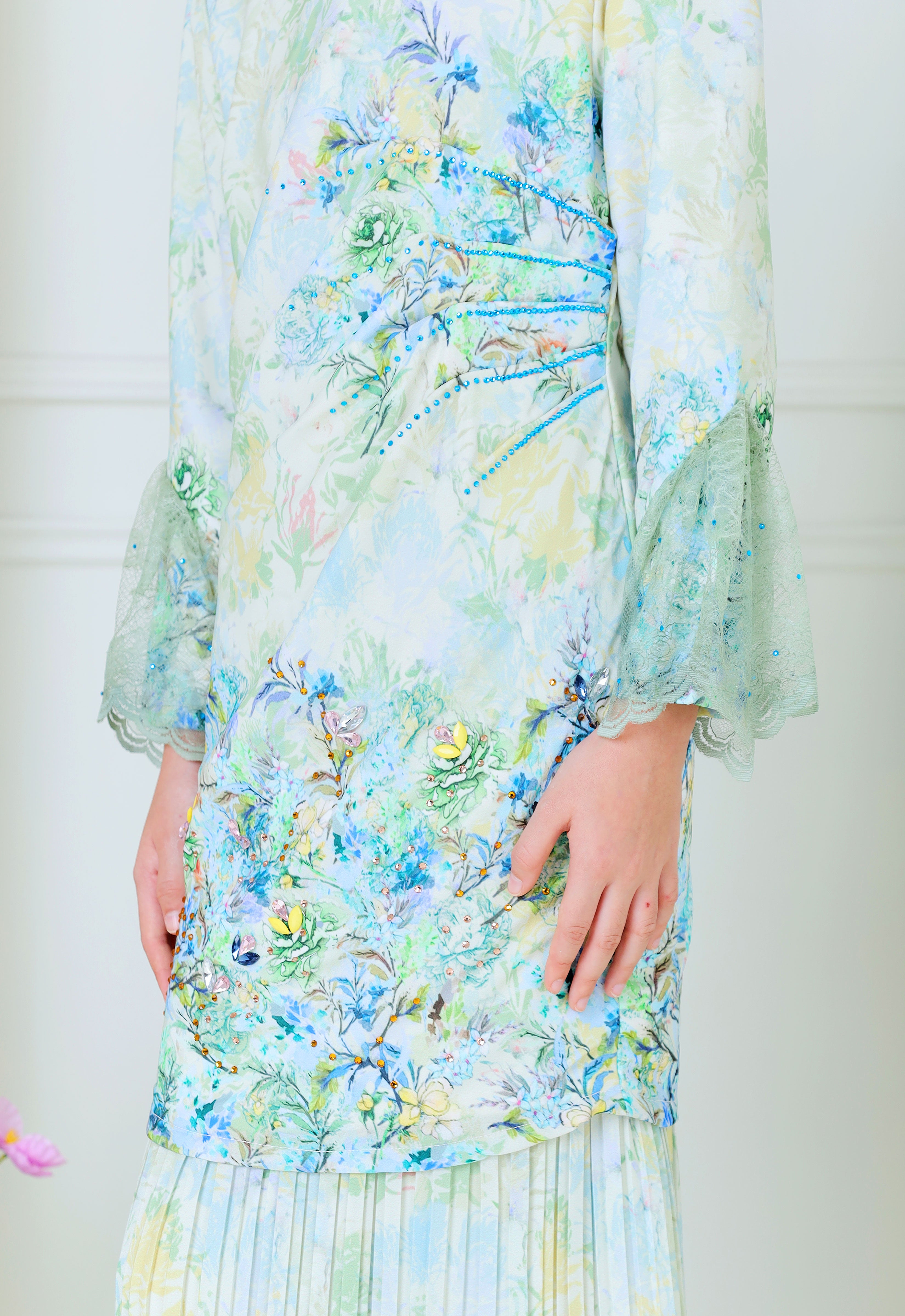 DEENARA KIDS KURUNG - SAGE GREEN